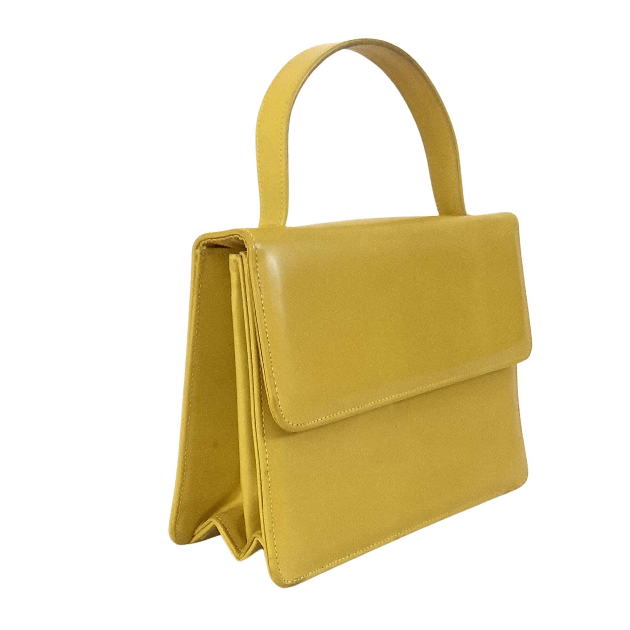 Yellow cheap leather purse