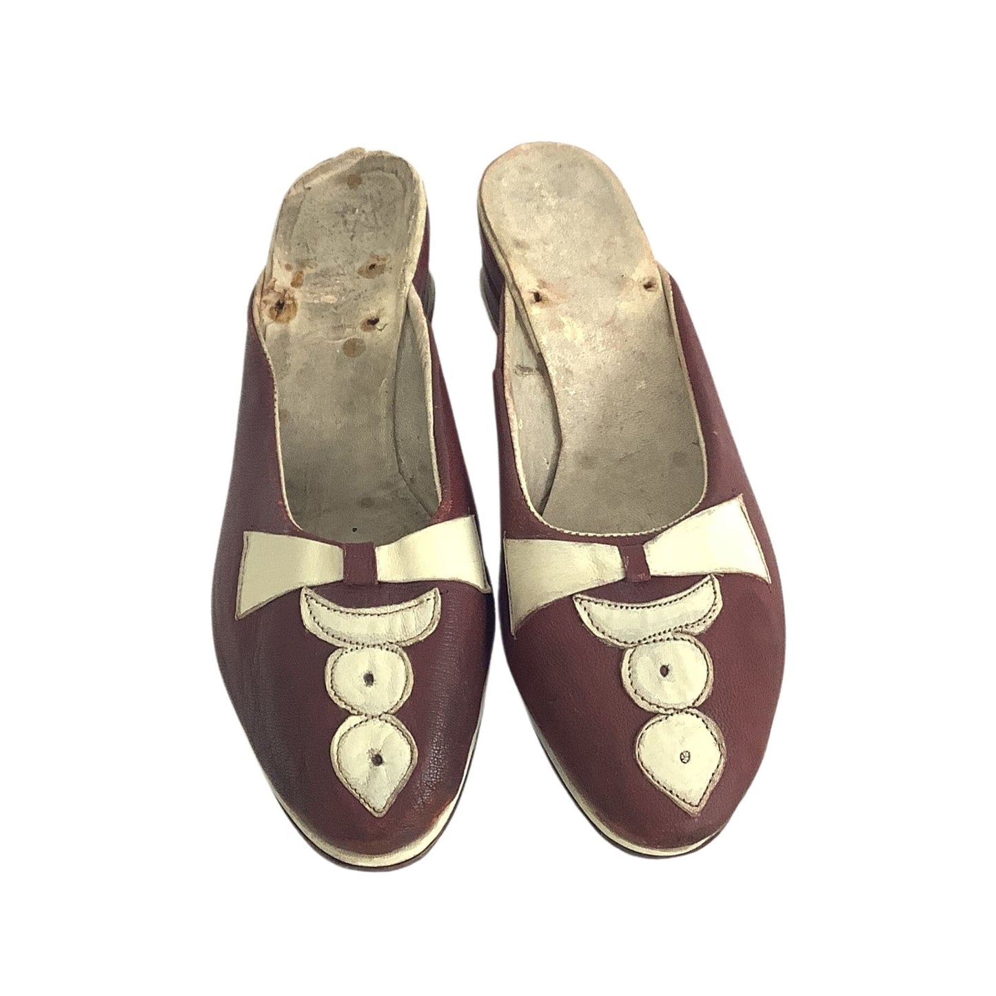 1920s Slip on Shoes 7 / Multi / Vintage 1920s