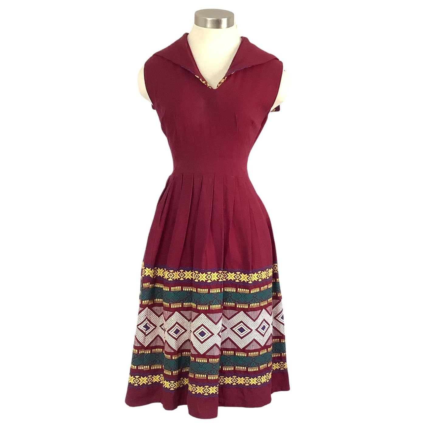 1930s Guatemala Dress Multi / Cotton / Ethnic