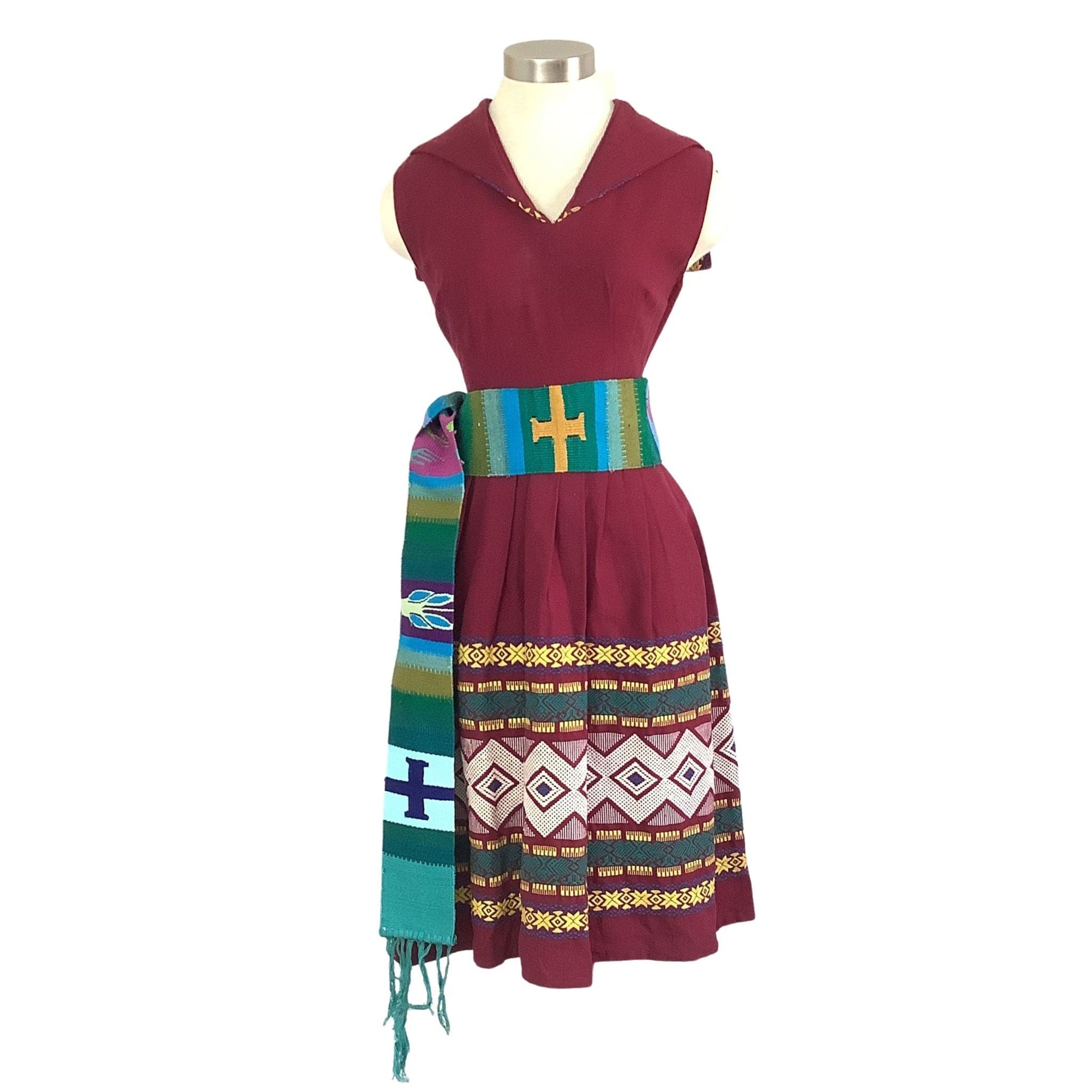 1930s Guatemala Dress Multi / Cotton / Ethnic