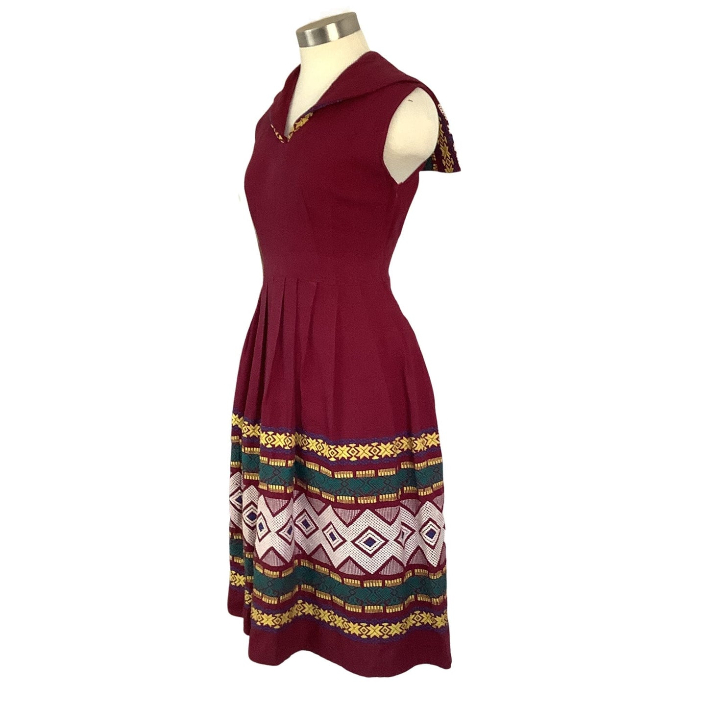 1930s Guatemala Dress Multi / Cotton / Ethnic