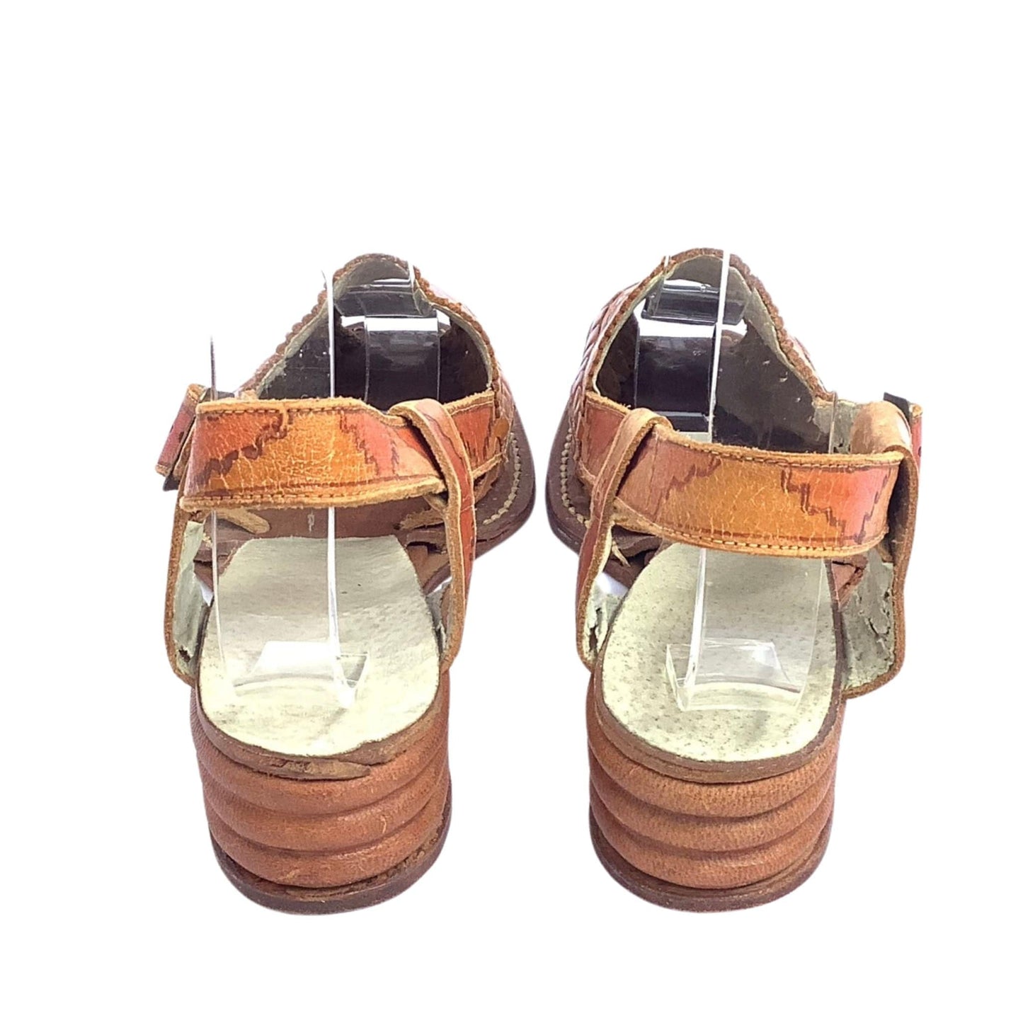 1930s Mexican Sandals 6.5 / Multi / Vintage 1930s