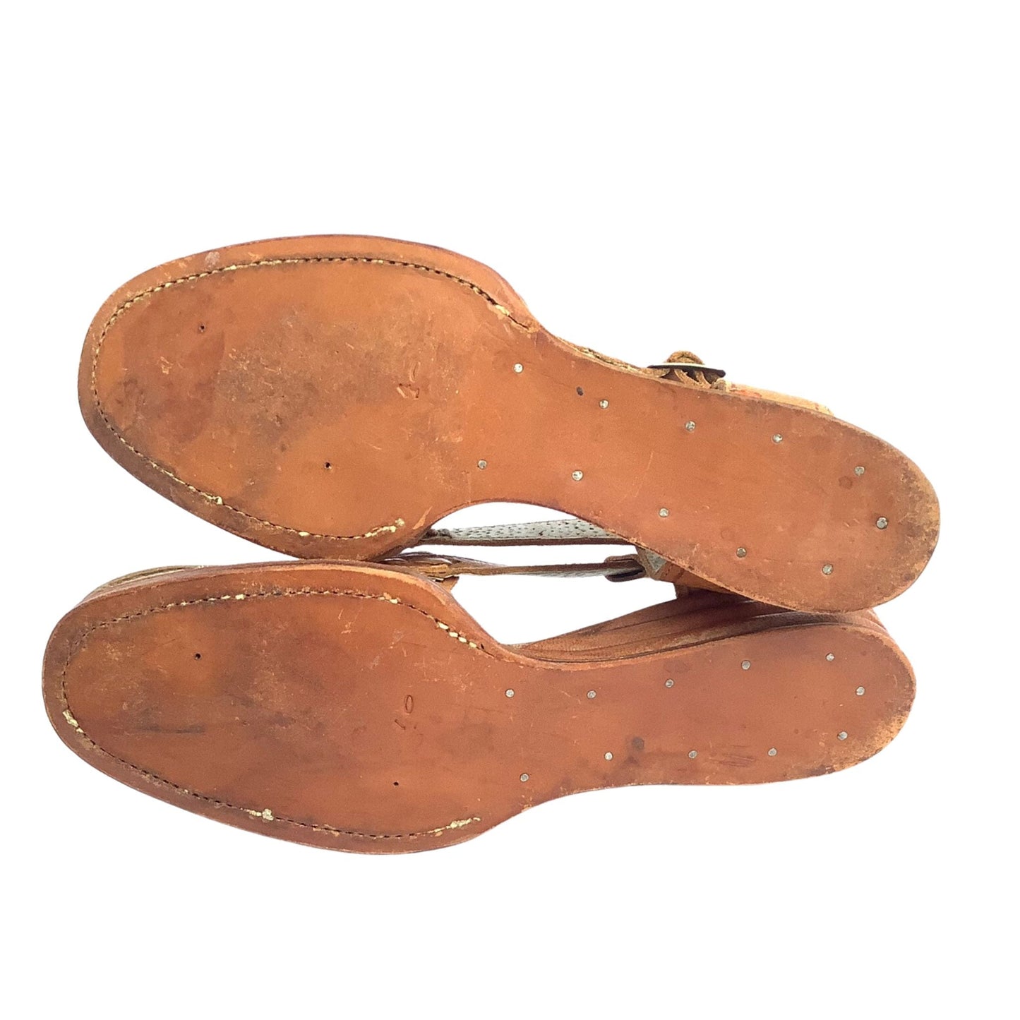 1930s Mexican Sandals 6.5 / Multi / Vintage 1930s