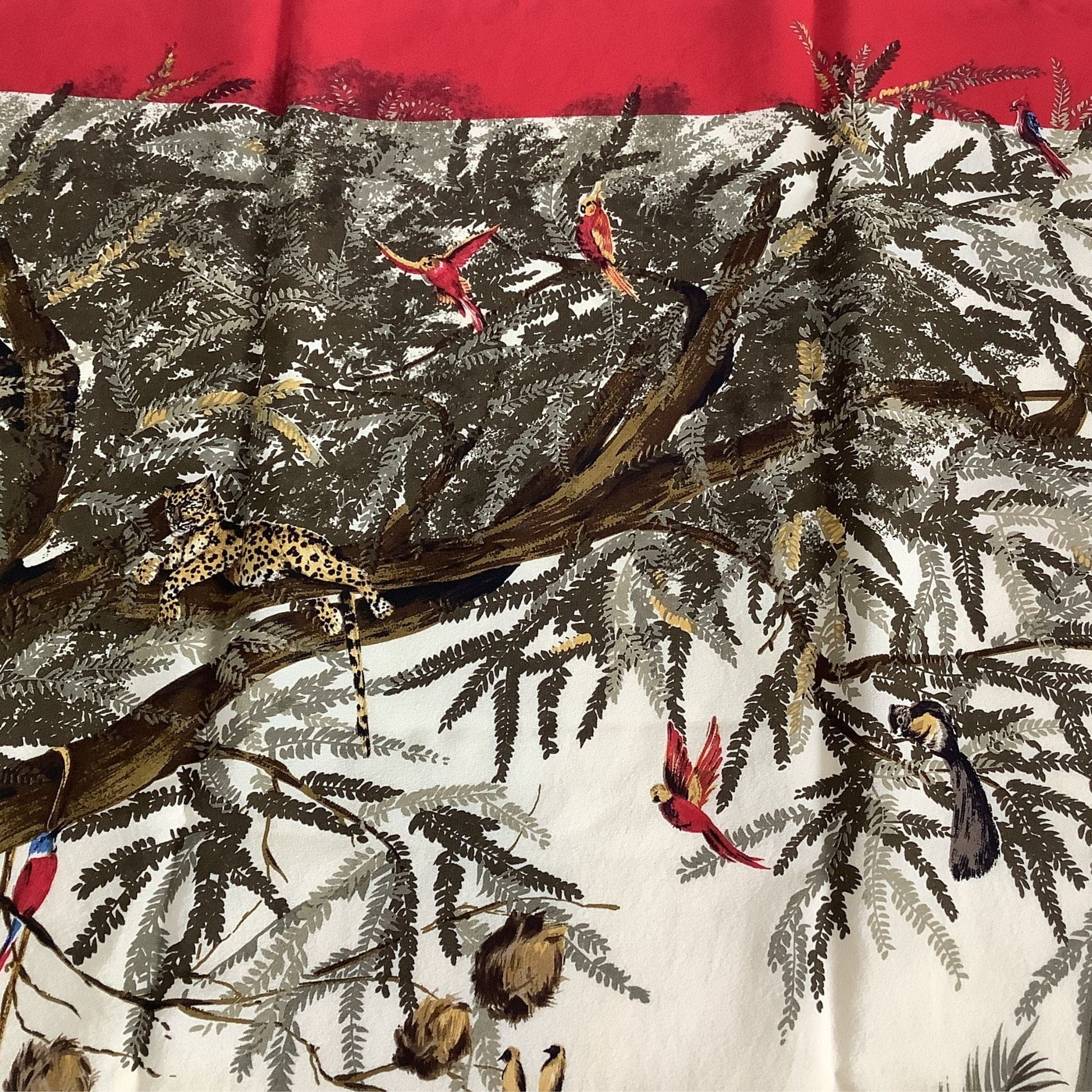 1940s Botanical Silk Scarf