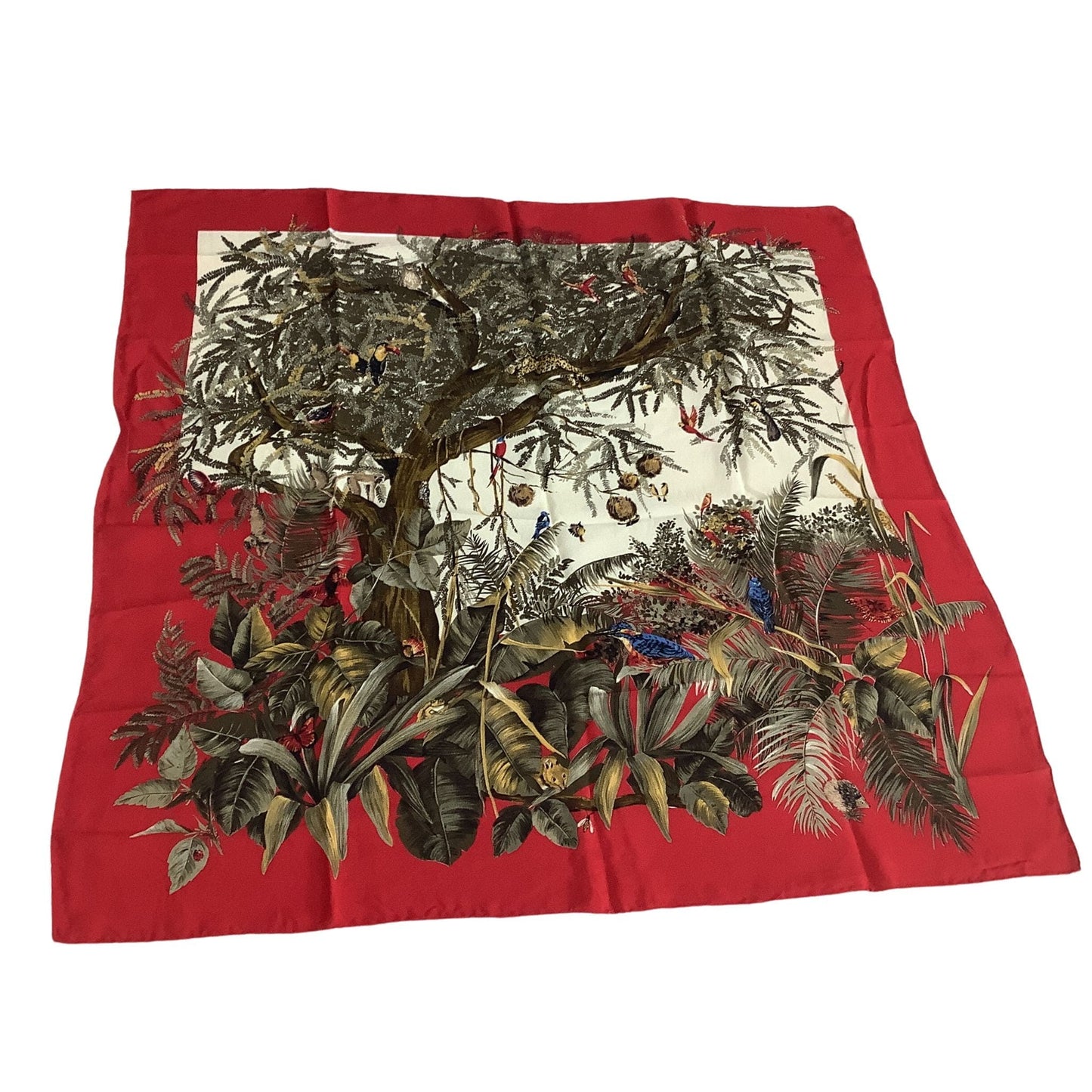 1940s Botanical Silk Scarf