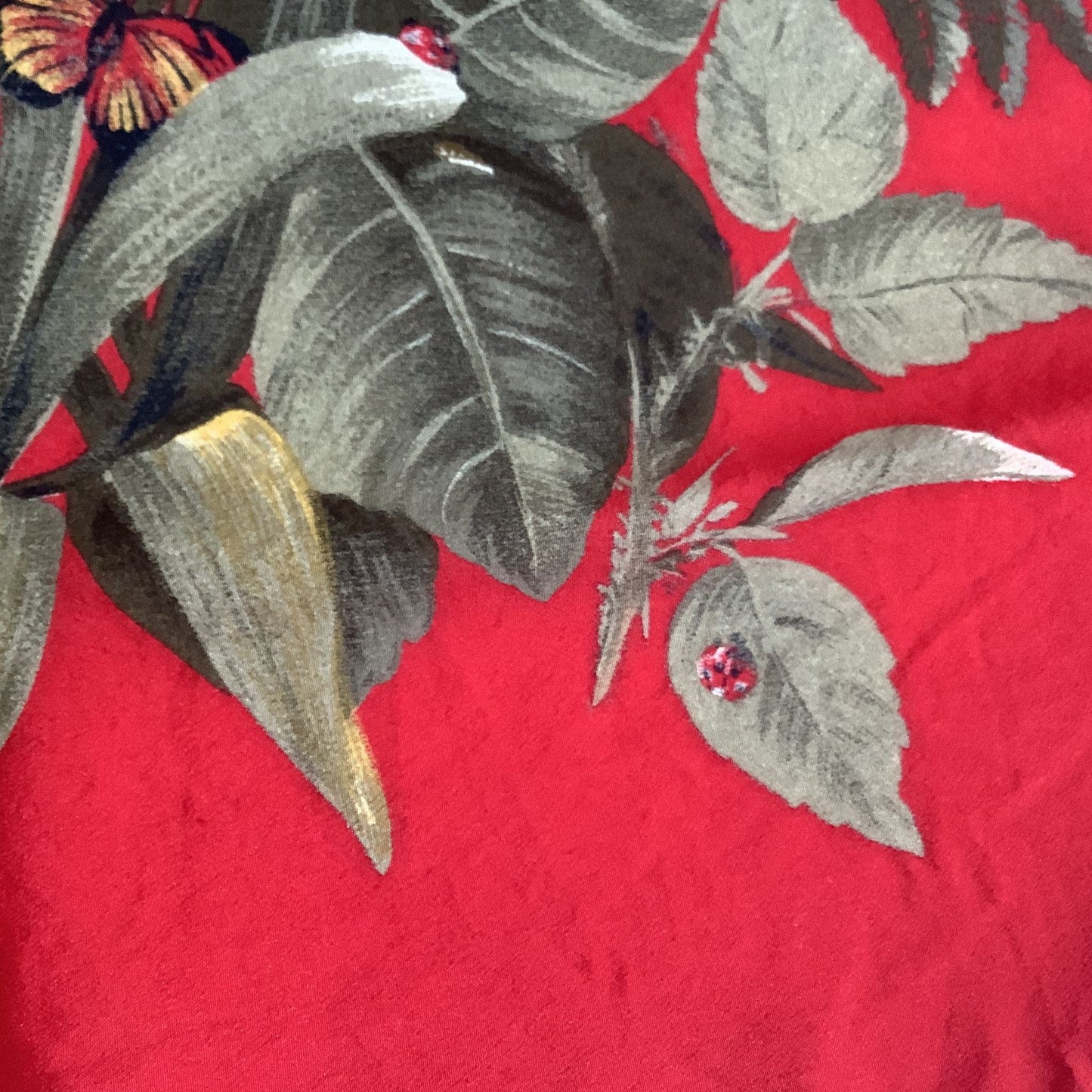 1940s Botanical Silk Scarf