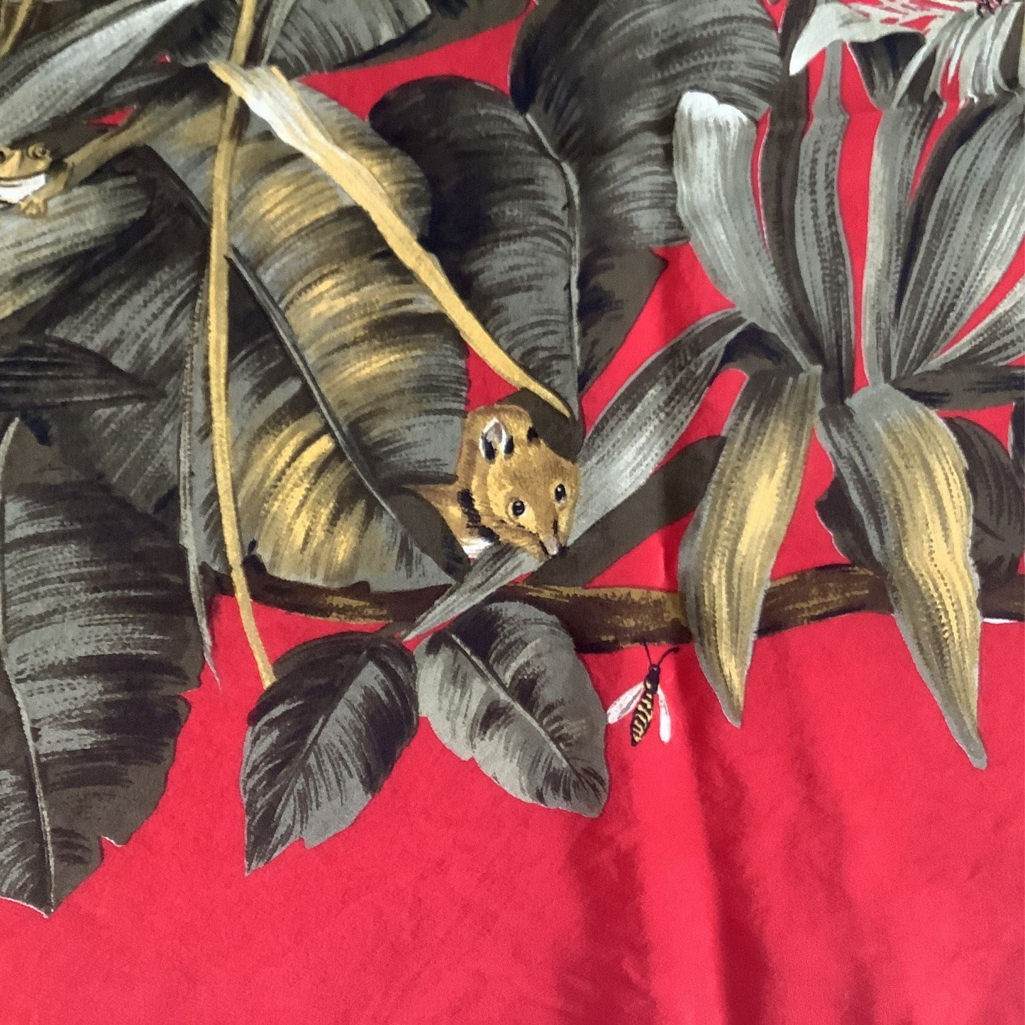 1940s Botanical Silk Scarf