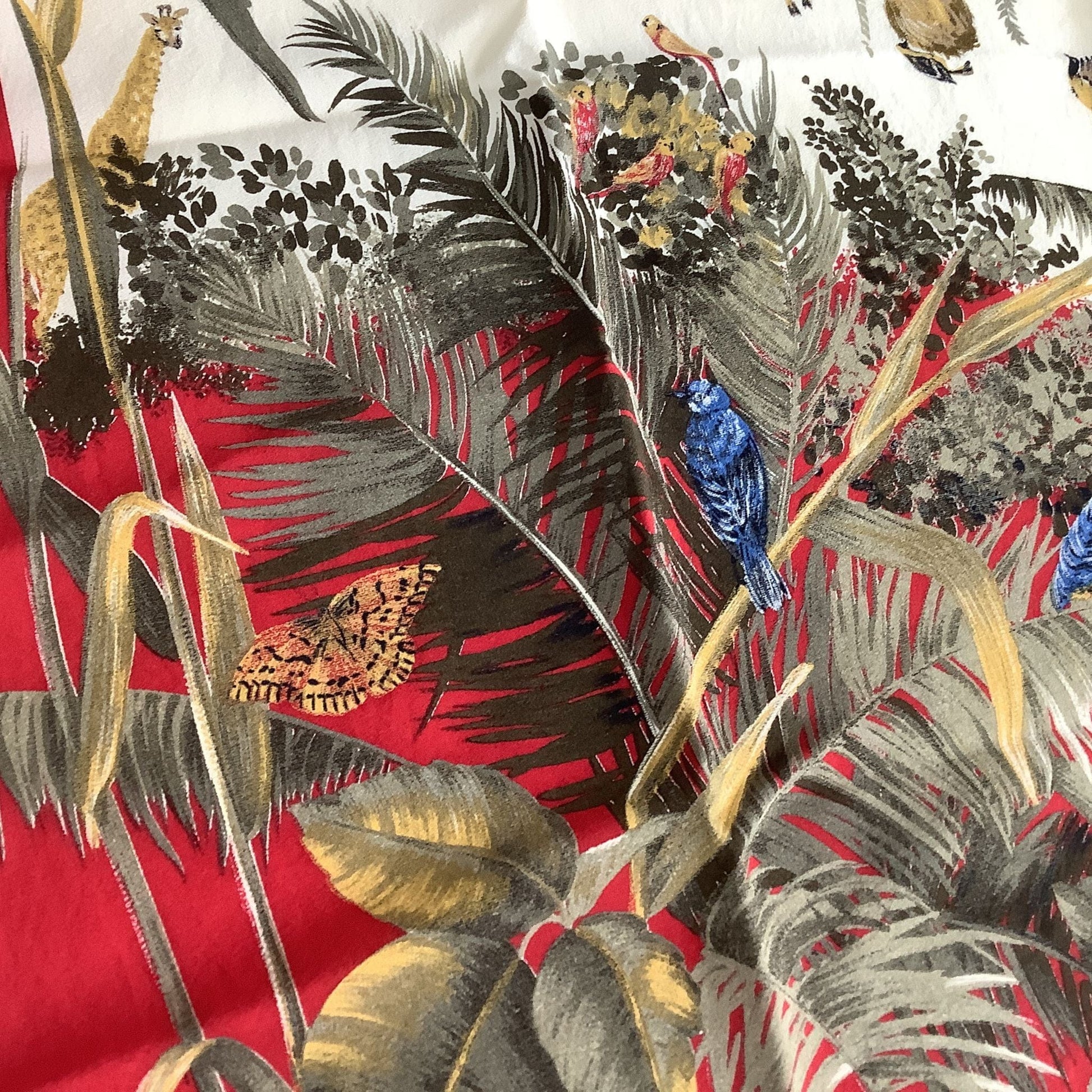 1940s Botanical Silk Scarf