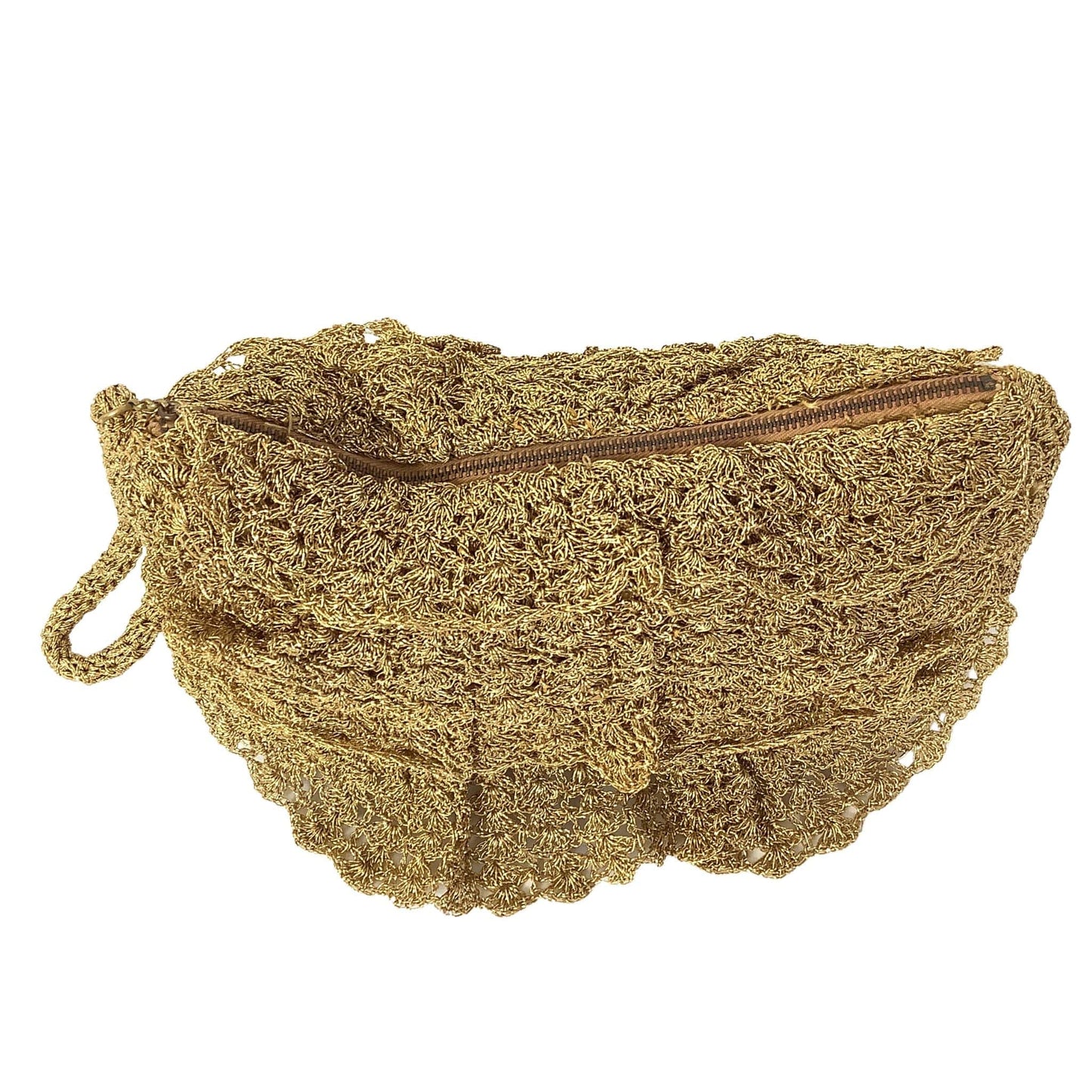 1940s Pichel Gold Crochet Bag Gold / Crochet / Vintage 1940s