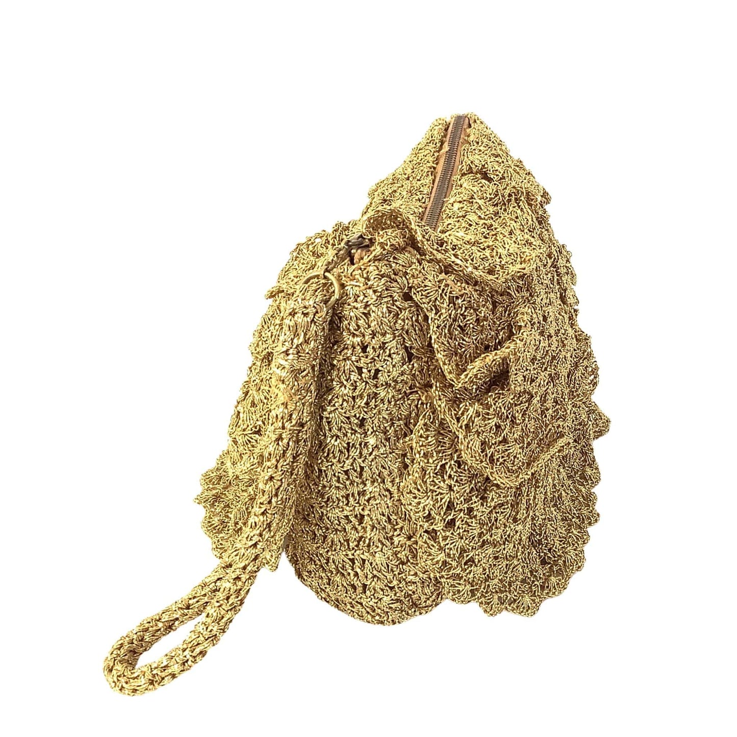 1940s Pichel Gold Crochet Bag Gold / Crochet / Vintage 1940s