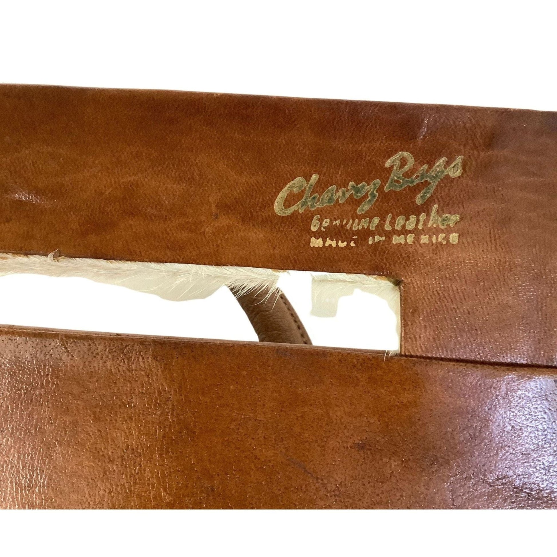 1940s Tooled Handbag Tan / Leather / Vintage 1940s