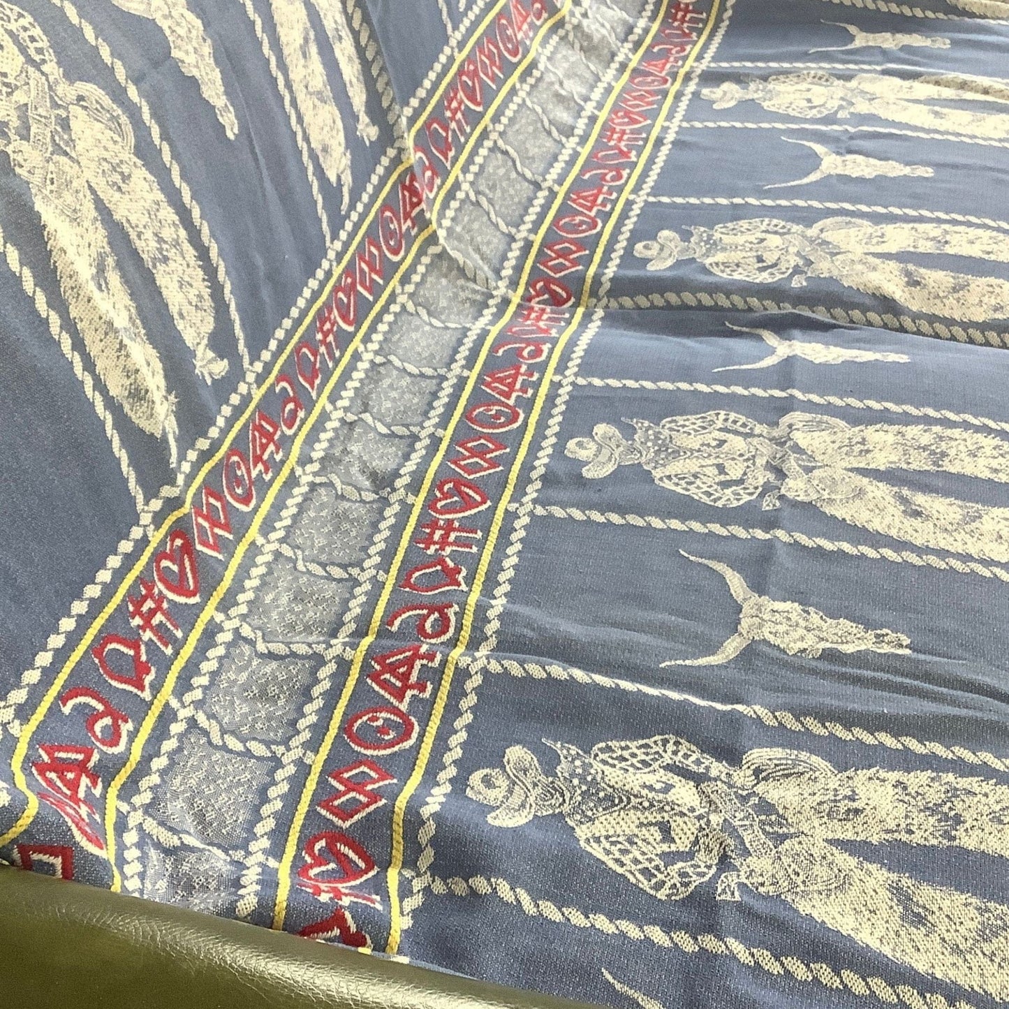 Bates Buckaroo Bedspread Multi / Cotton / Vintage 1950s