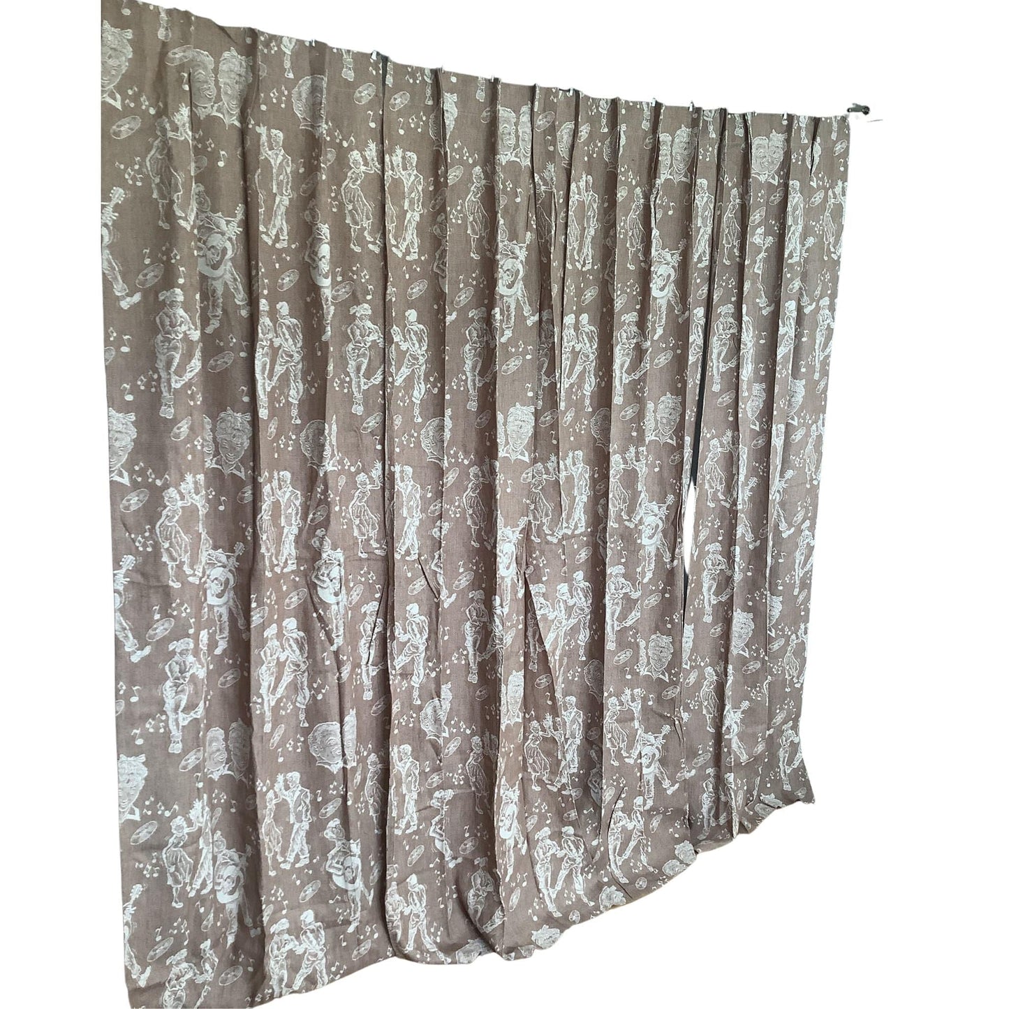 1950s Bates Western Curtains Multi / Cotton / Vintage 1950s