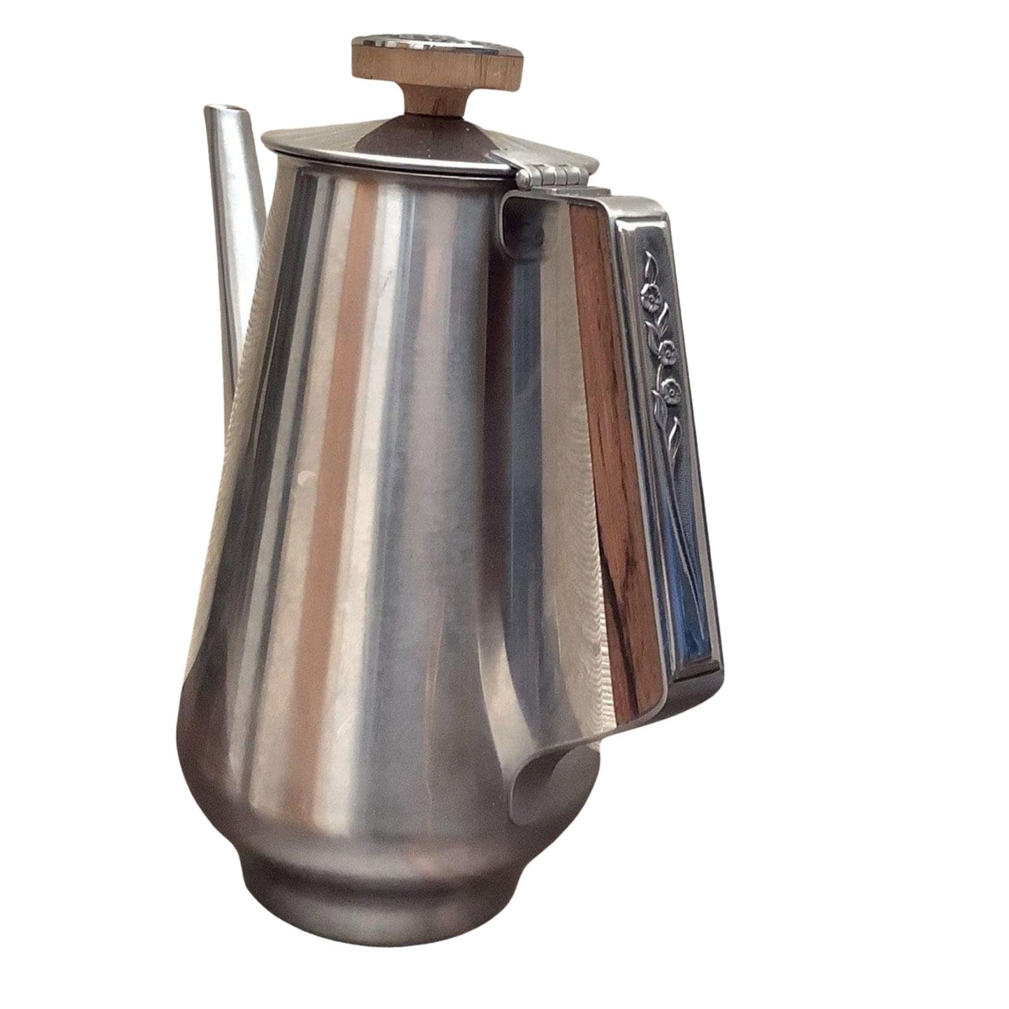 1950s Iconic Coffee Pot Stainless / Stainless / Mid Century Modern