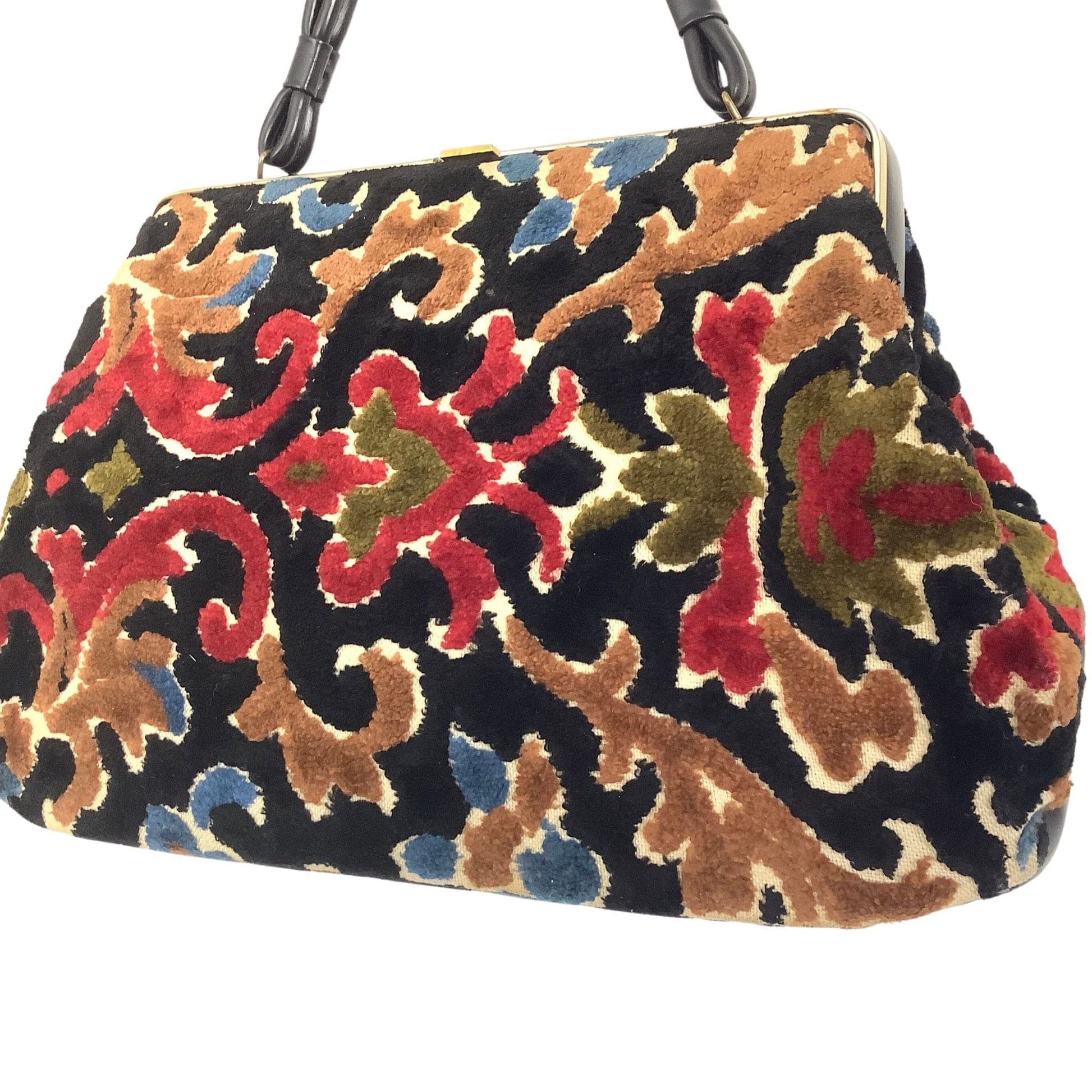 1950s Large Carpet Bag Multi / Textile / Vintage 1950s