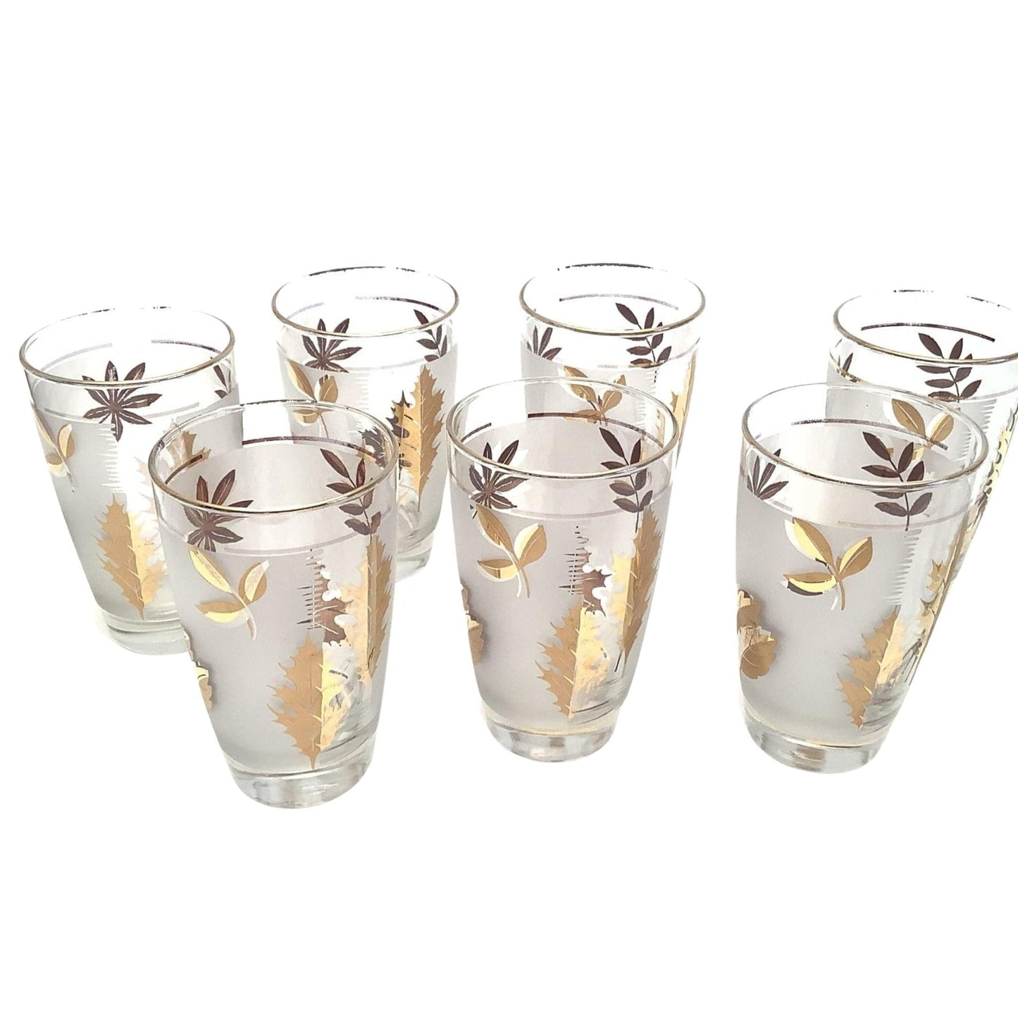 1950s Libbey Glass Bundle Gold / Glass / Vintage 1950s