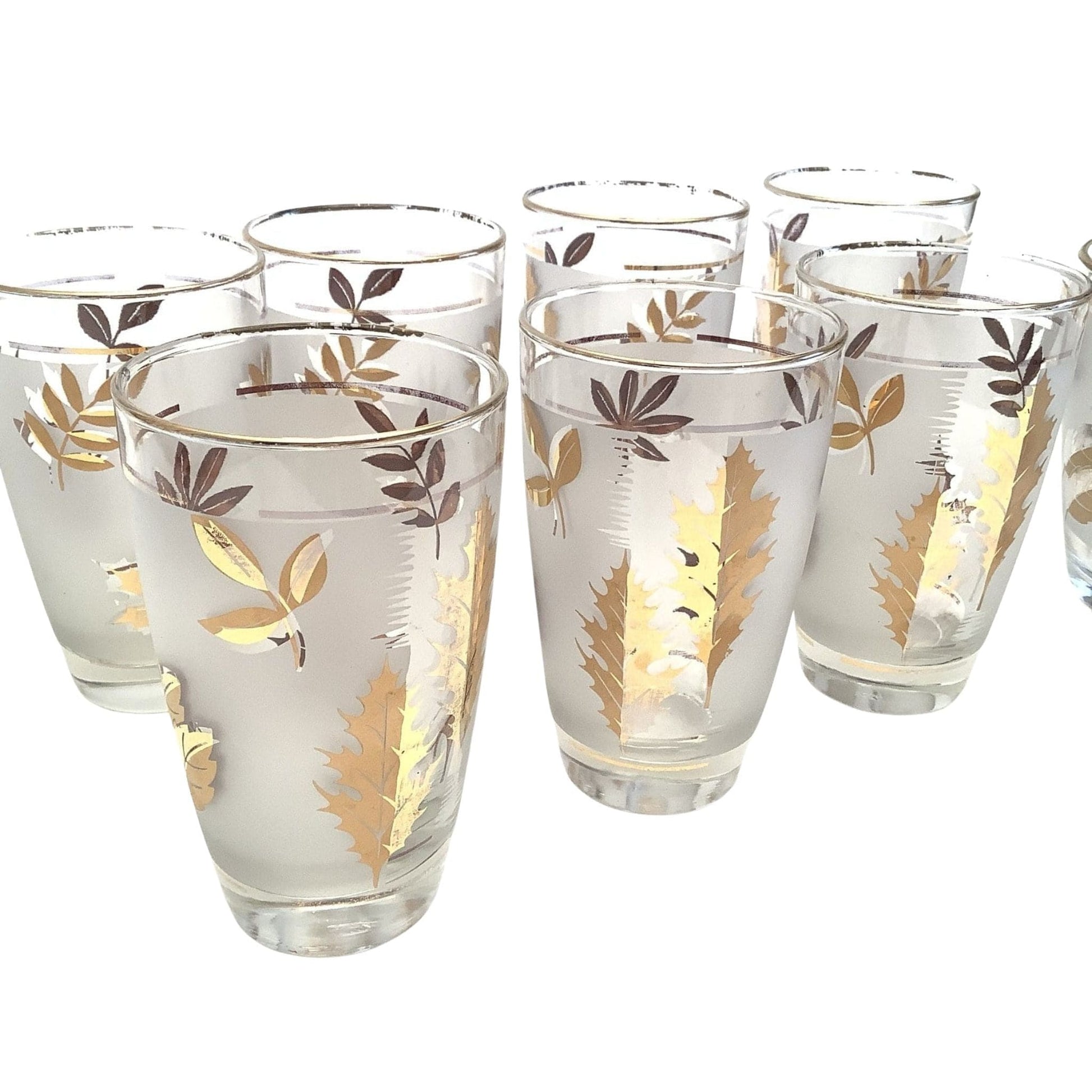 1950s Libbey Glass Bundle Gold / Glass / Vintage 1950s