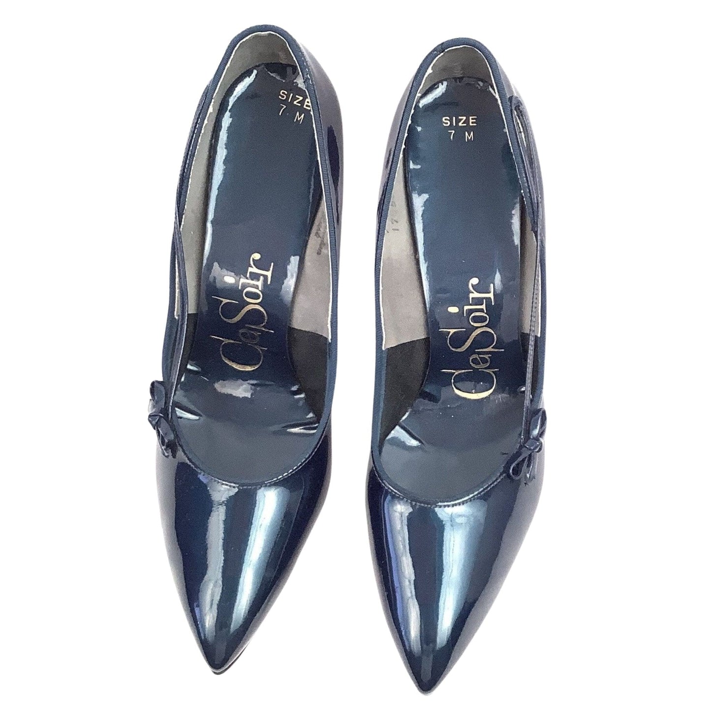 1950s Navy Pin up Heels 7 / Navy / Vintage 1950s