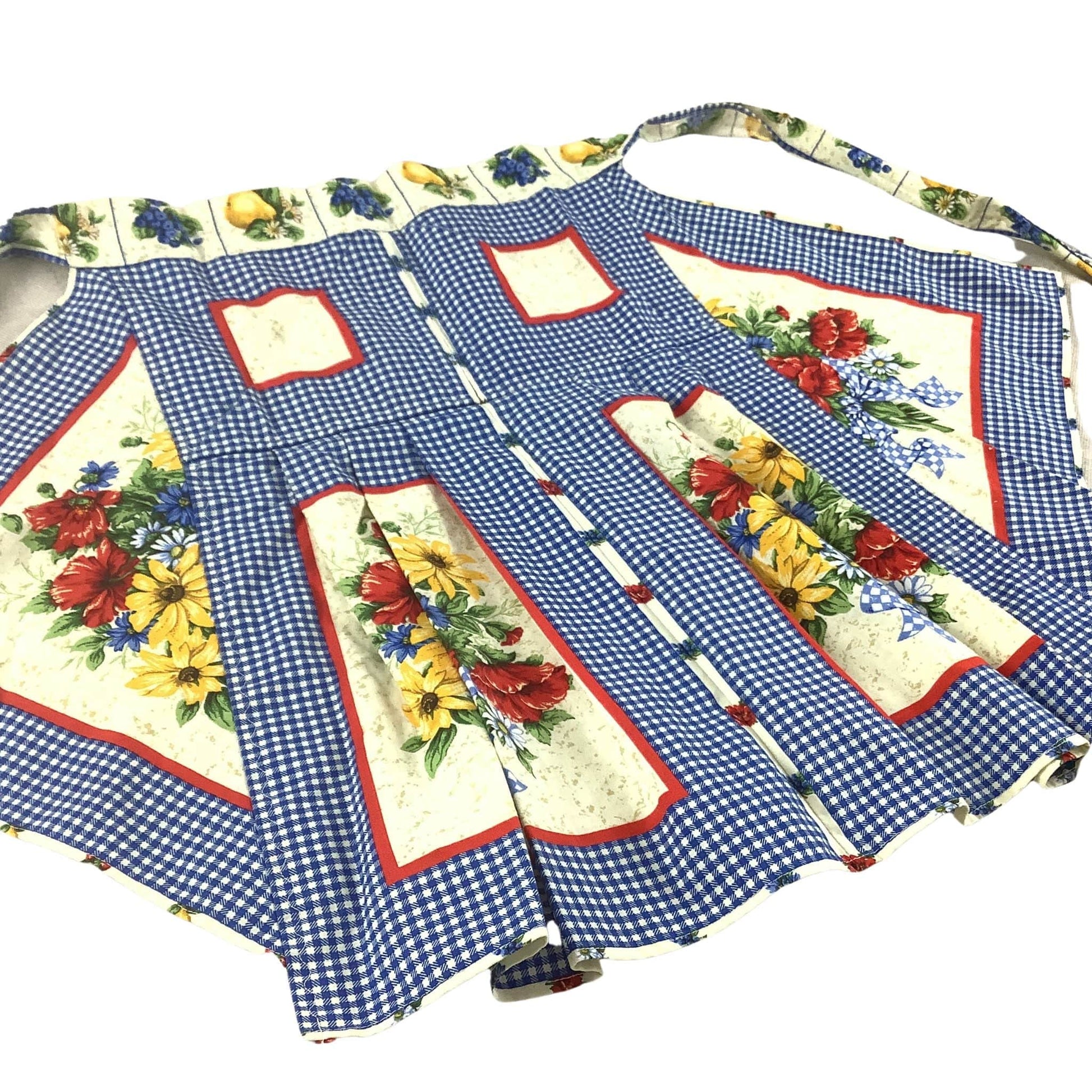 1950s Novelty Floral Apron Multi / Cotton / Vintage 1950s