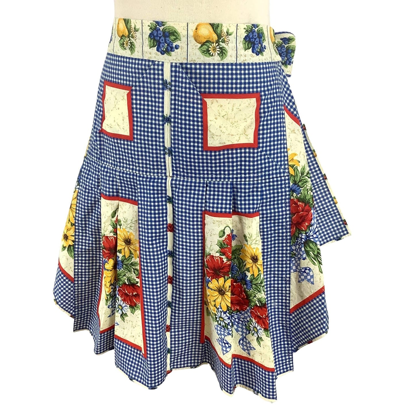 1950s Novelty Floral Apron Multi / Cotton / Vintage 1950s