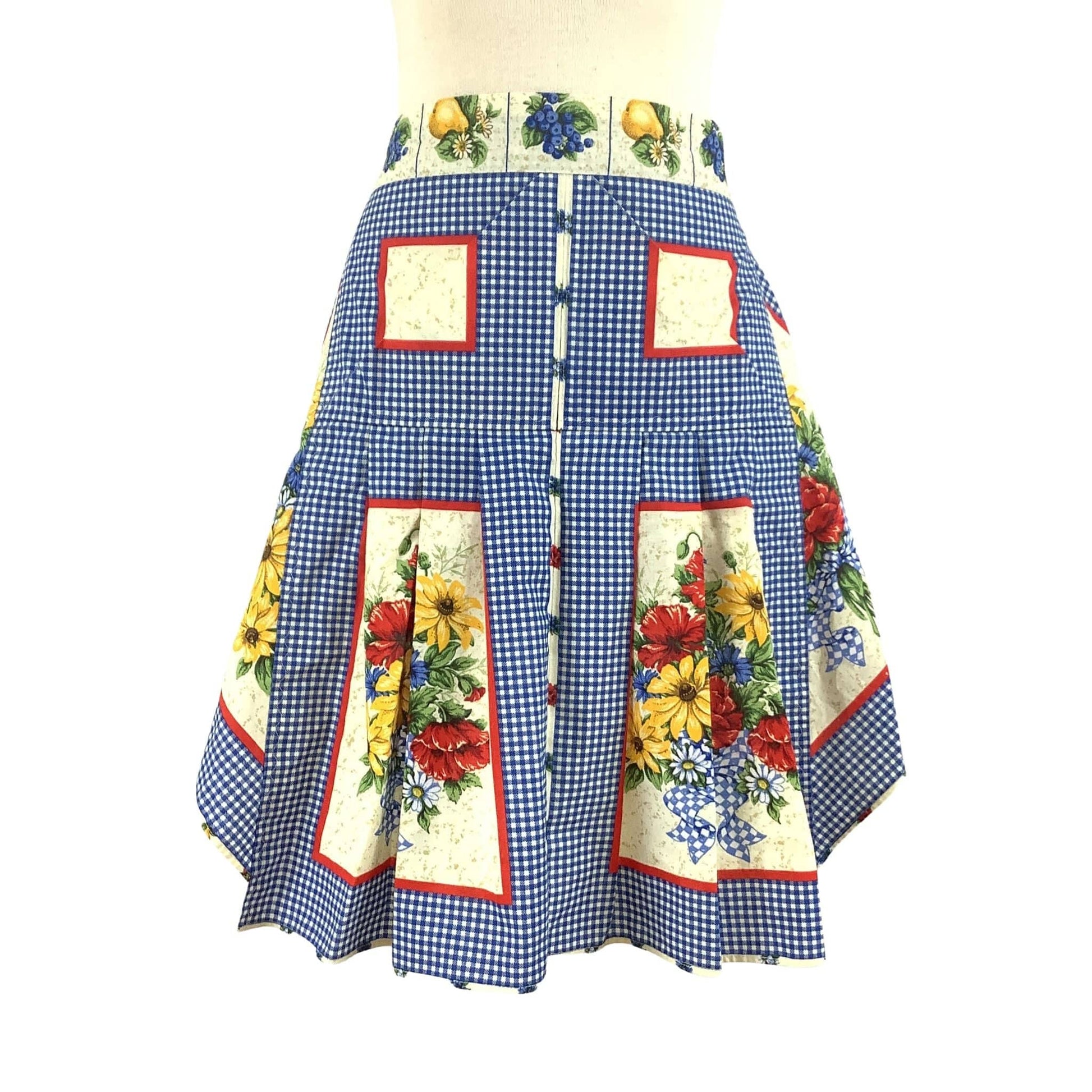 1950s Novelty Floral Apron Multi / Cotton / Vintage 1950s