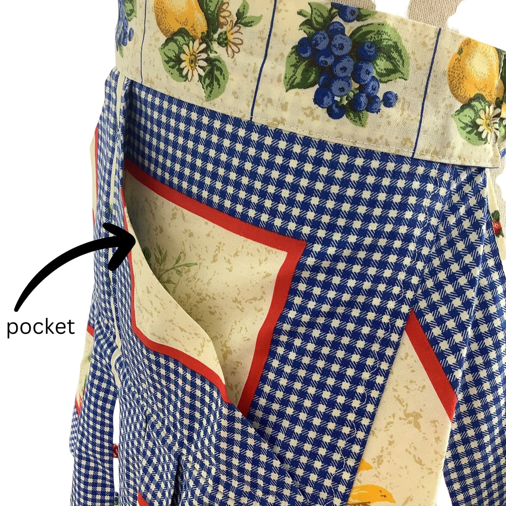 1950s Novelty Floral Apron Multi / Cotton / Vintage 1950s