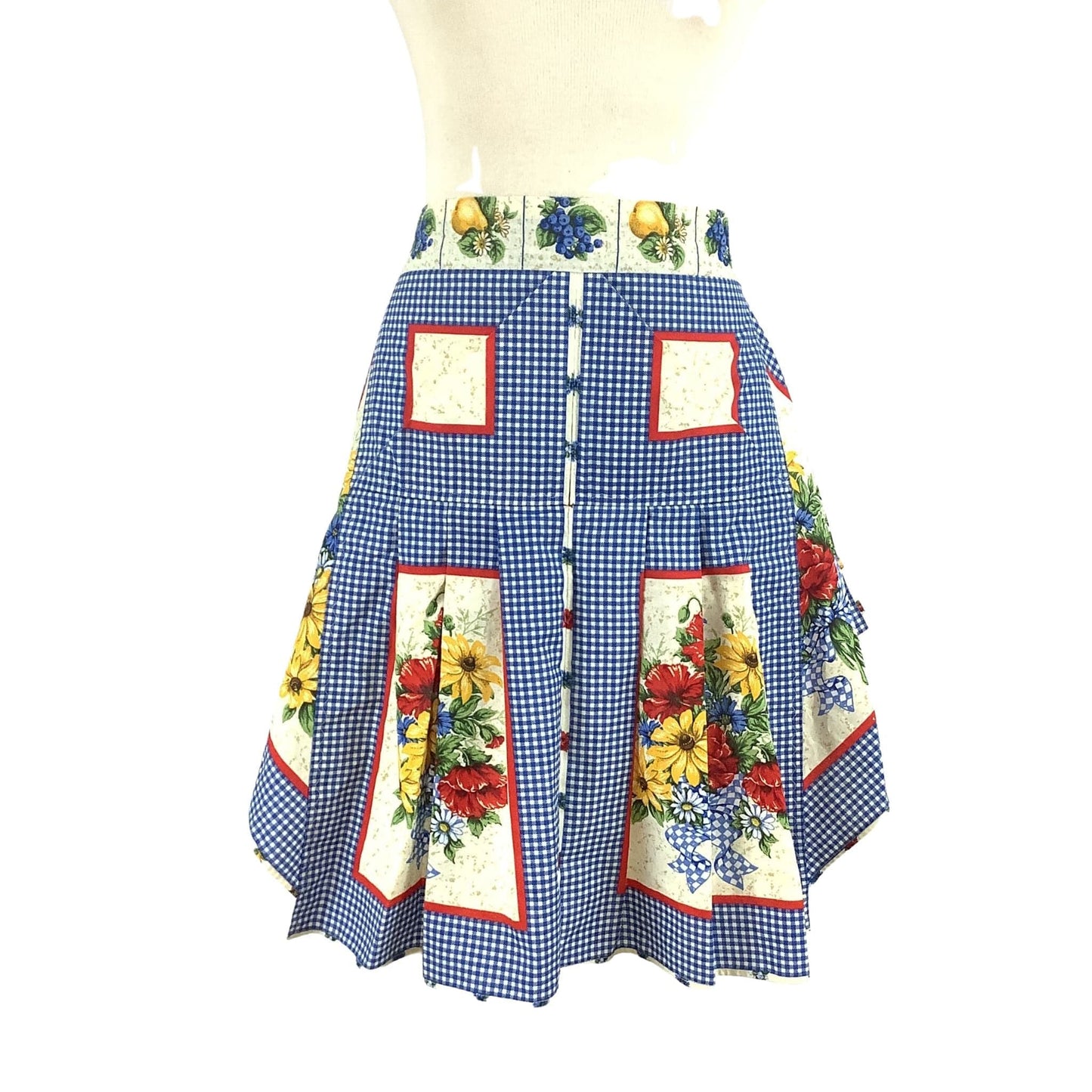 1950s Novelty Floral Apron Multi / Cotton / Vintage 1950s