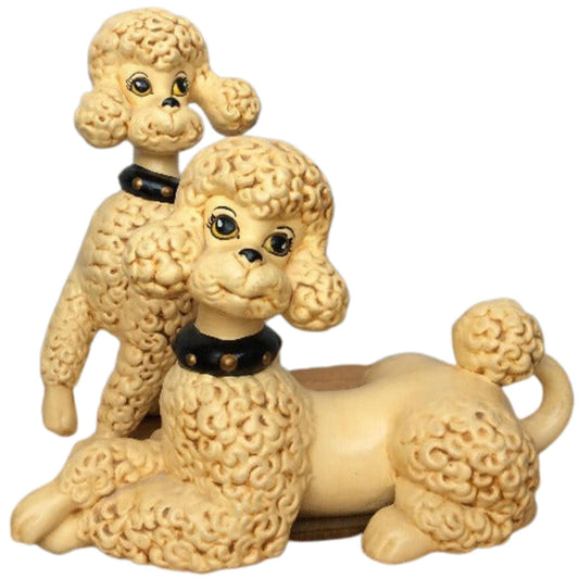 1950s Poodle Dog Figurines Yellow / Pottery / Vintage 1950s