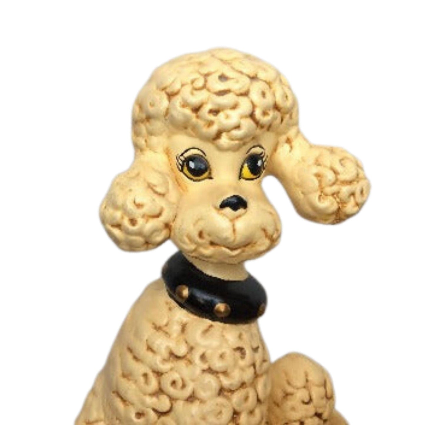 1950s Poodle Dog Figurines Yellow / Pottery / Vintage 1950s