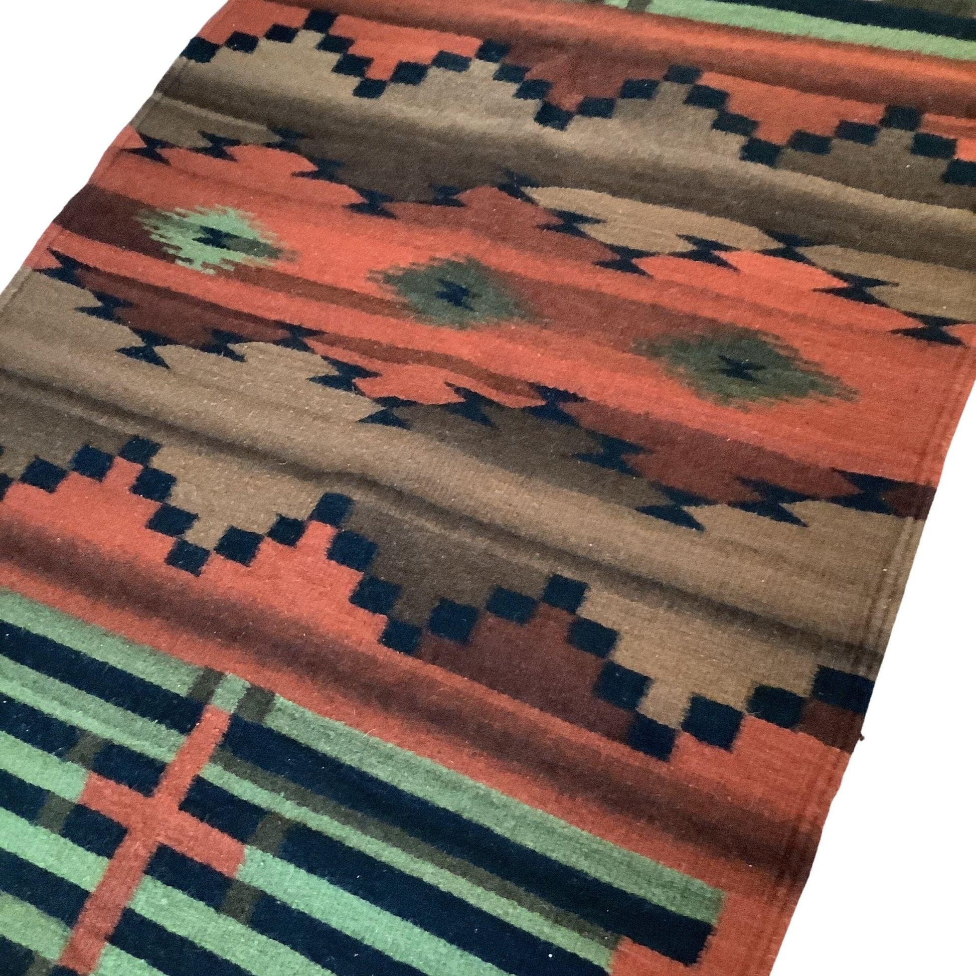 1950s Southwestern Rug Multi / Wool / Vintage 1950s