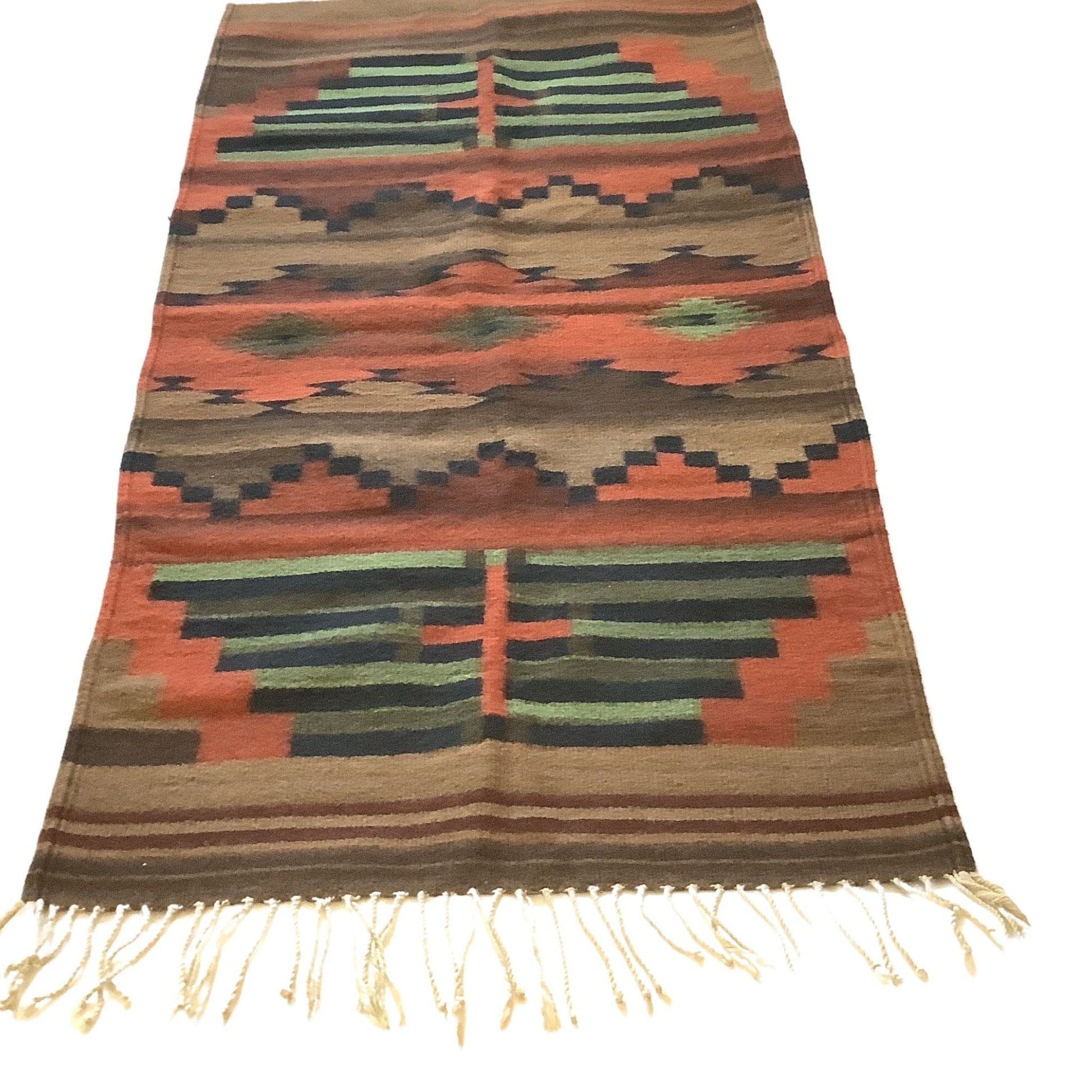 1950s Southwestern Rug Multi / Wool / Vintage 1950s