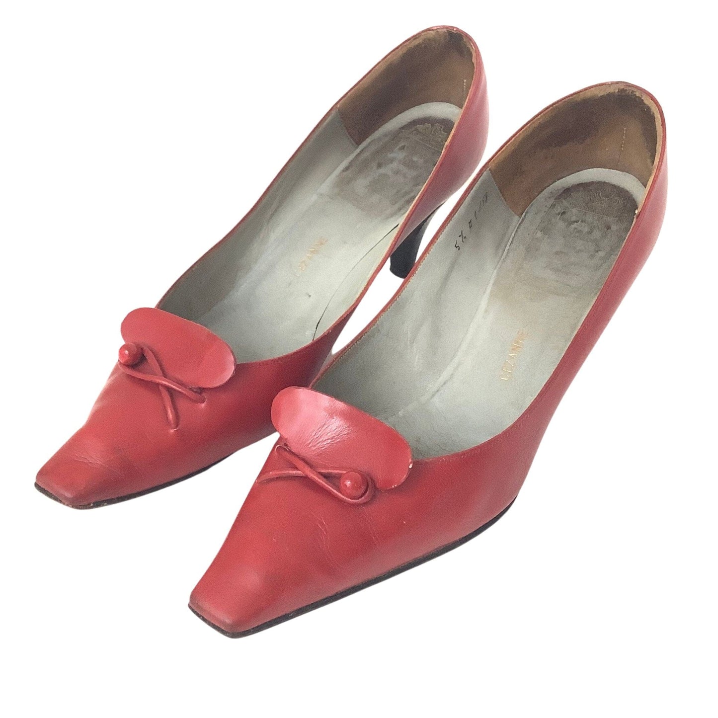 1960s Dior Vivier Collab Heels 6 / Red / Vintage 1960s