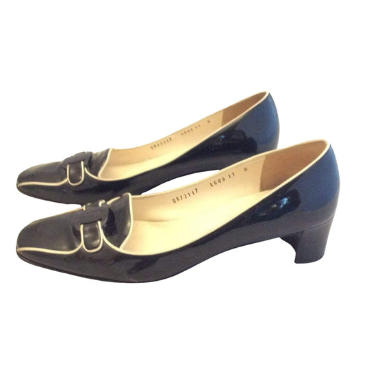 1960s Ferragamo Heels 11 / B&W / Vintage 1960s