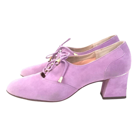 1960s Lilac Suede Oxfords 7.5 / Lilac / Vintage 1960s