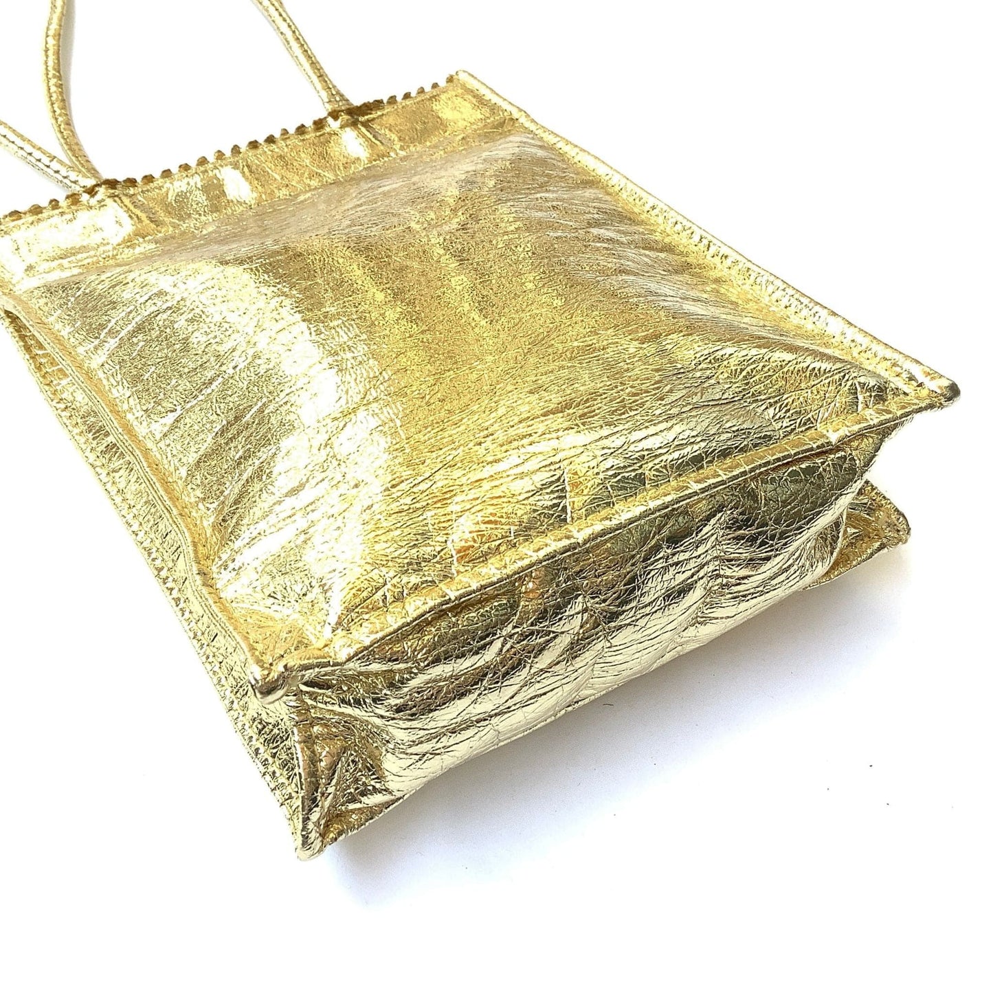 1960s Metallic Gold Bag Gold / Man Made / Vintage 1960s