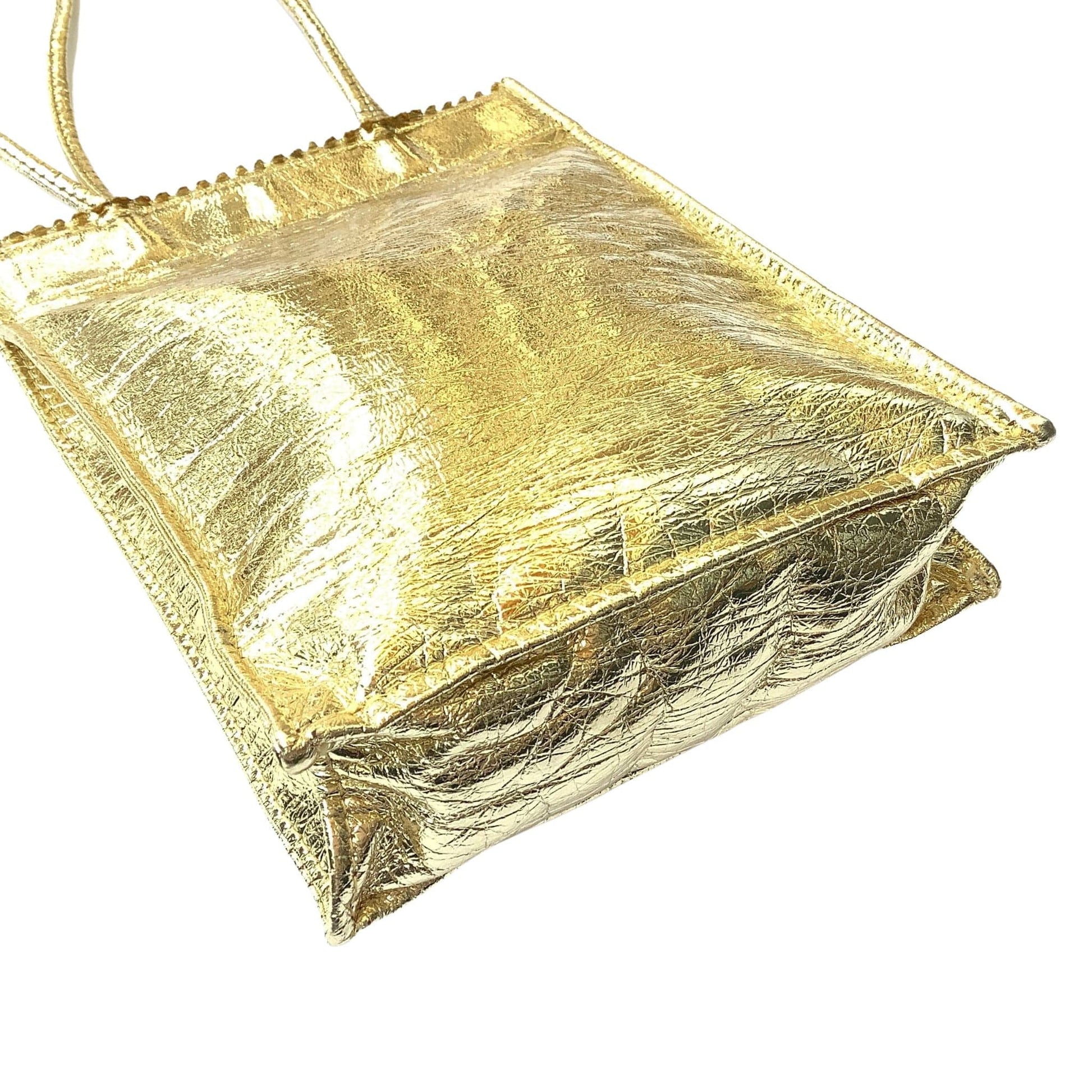 1960s Metallic Gold Bag Gold / Man Made / Vintage 1960s