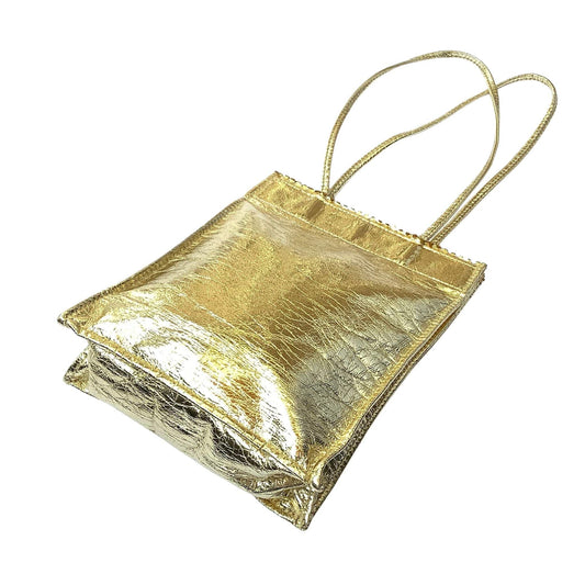 1960s Metallic Gold Bag Gold / Man Made / Vintage 1960s