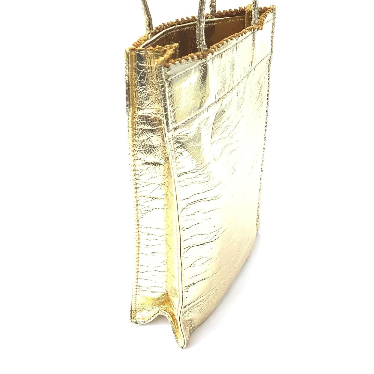 1960s Metallic Gold Bag Gold / Man Made / Vintage 1960s