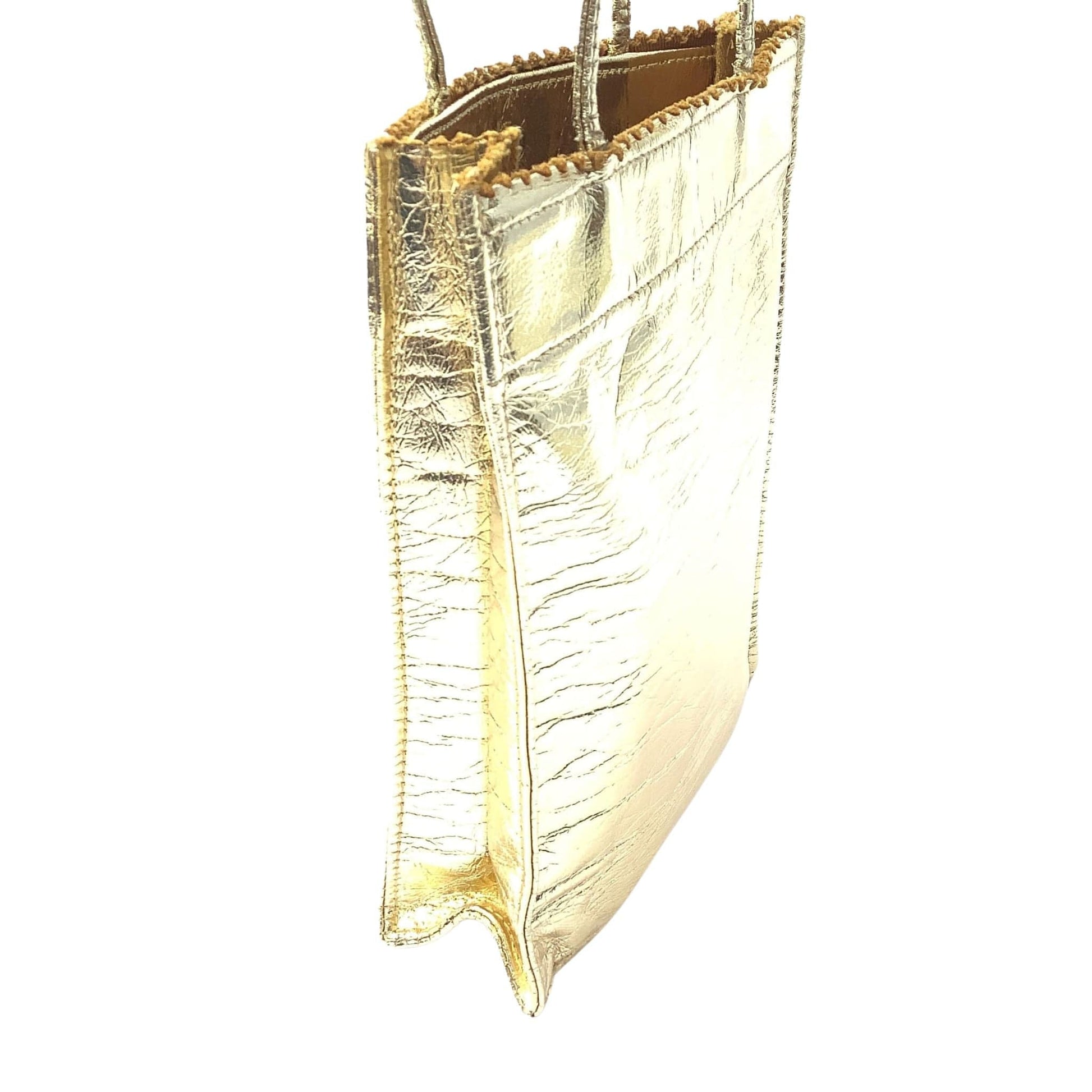 1960s Metallic Gold Bag Gold / Man Made / Vintage 1960s