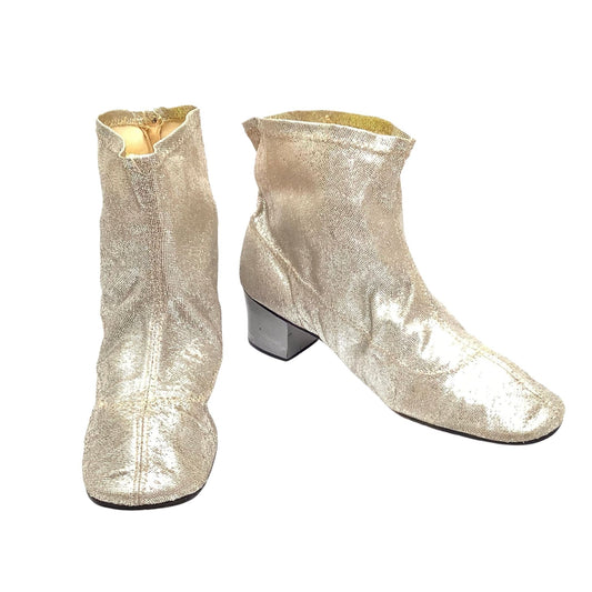 1960s Silver GoGo Booties 7 / Silver / Vintage 1960s