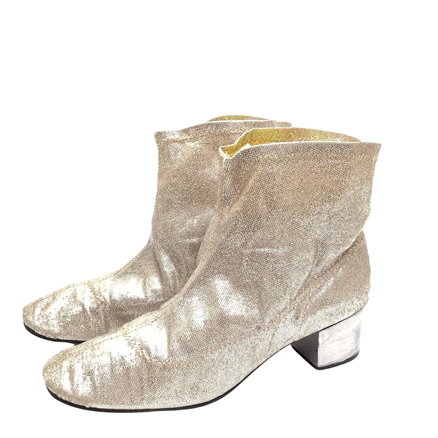 1960s Silver GoGo Booties 7 / Silver / Vintage 1960s