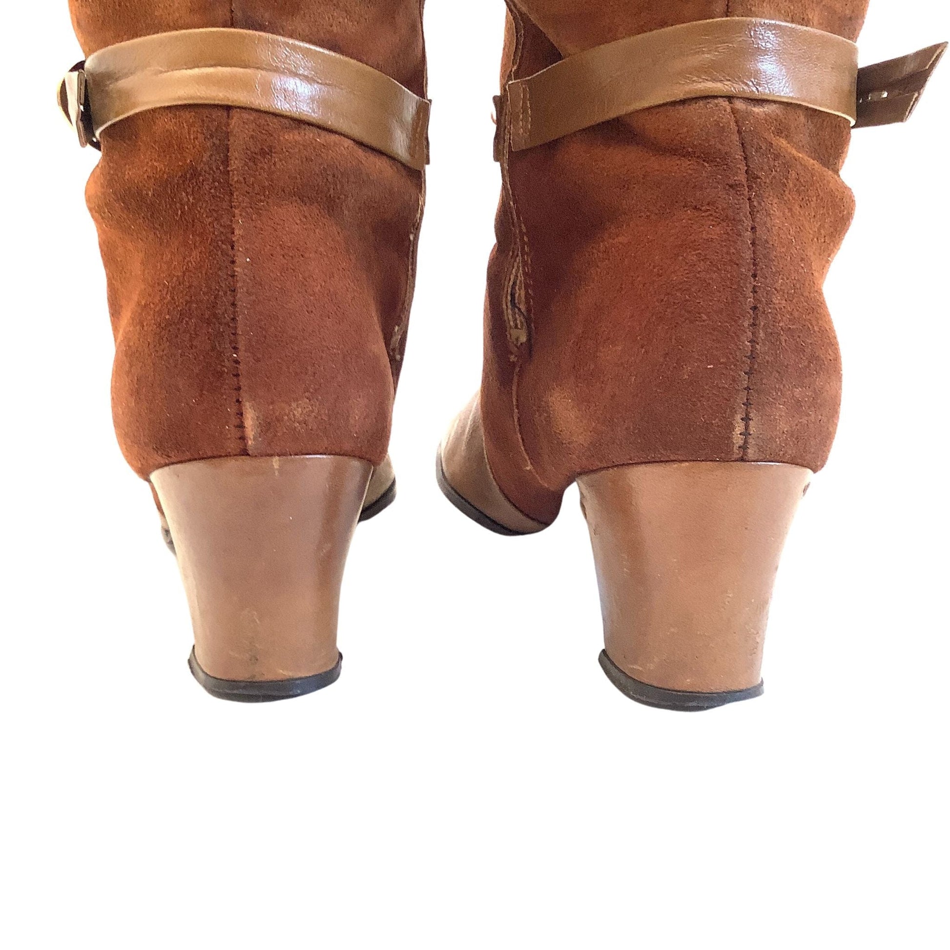 1960s Winter GoGo Boots 8.5 / Brown / Vintage 1960s