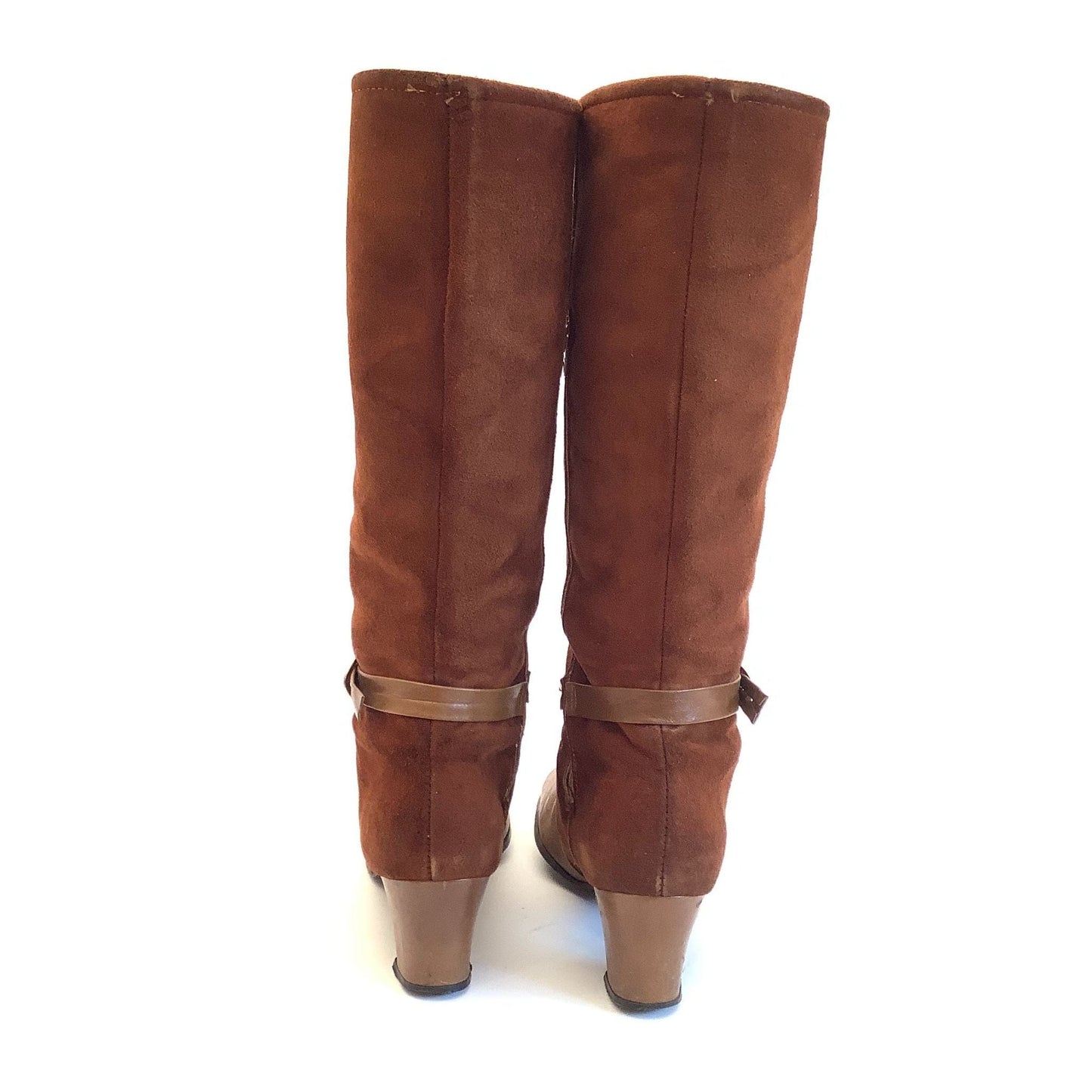 1960s Winter GoGo Boots 8.5 / Brown / Vintage 1960s