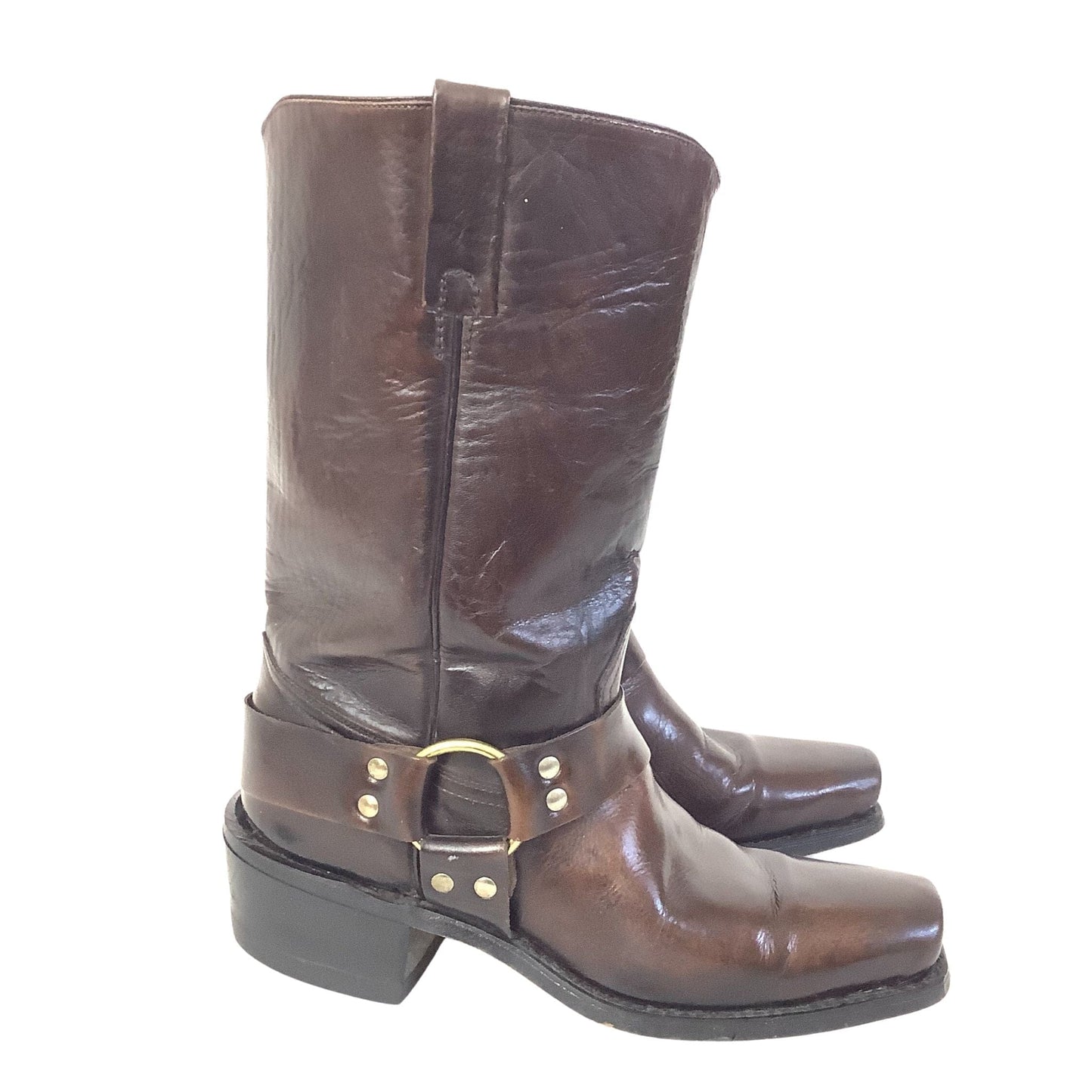 1970s Men's Motorcycle Boots 7.5 / Brown / Vintage 1970s