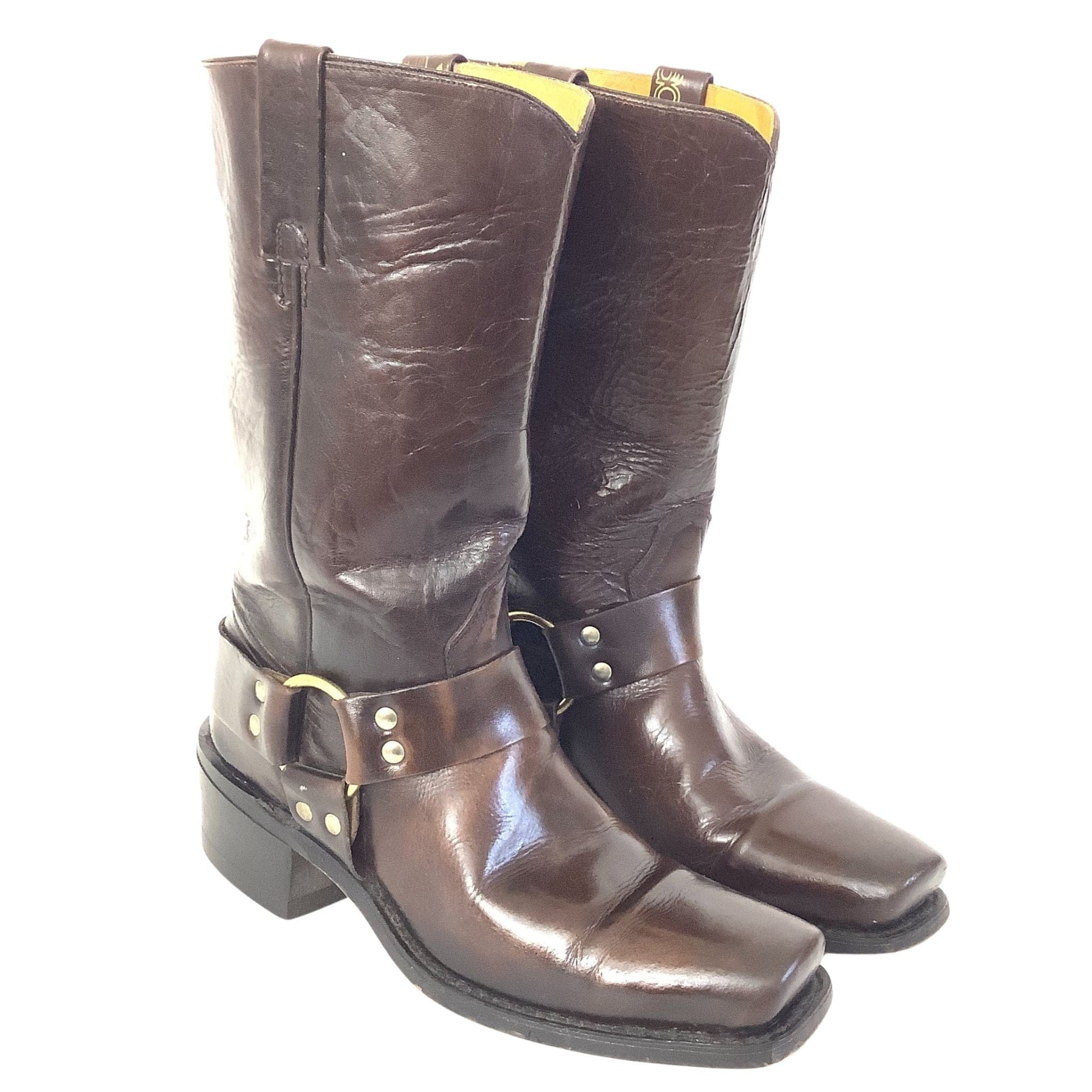 1970s Men's Motorcycle Boots 7.5 / Brown / Vintage 1970s