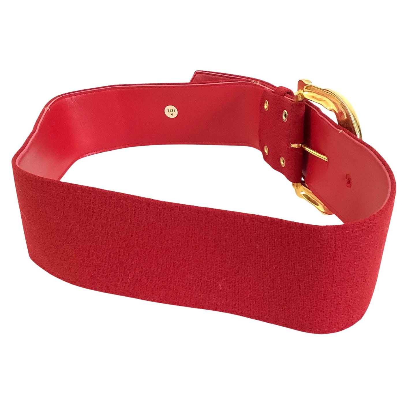 1970s Red Fabric Belt Extra Small / Red / Vintage 1970s