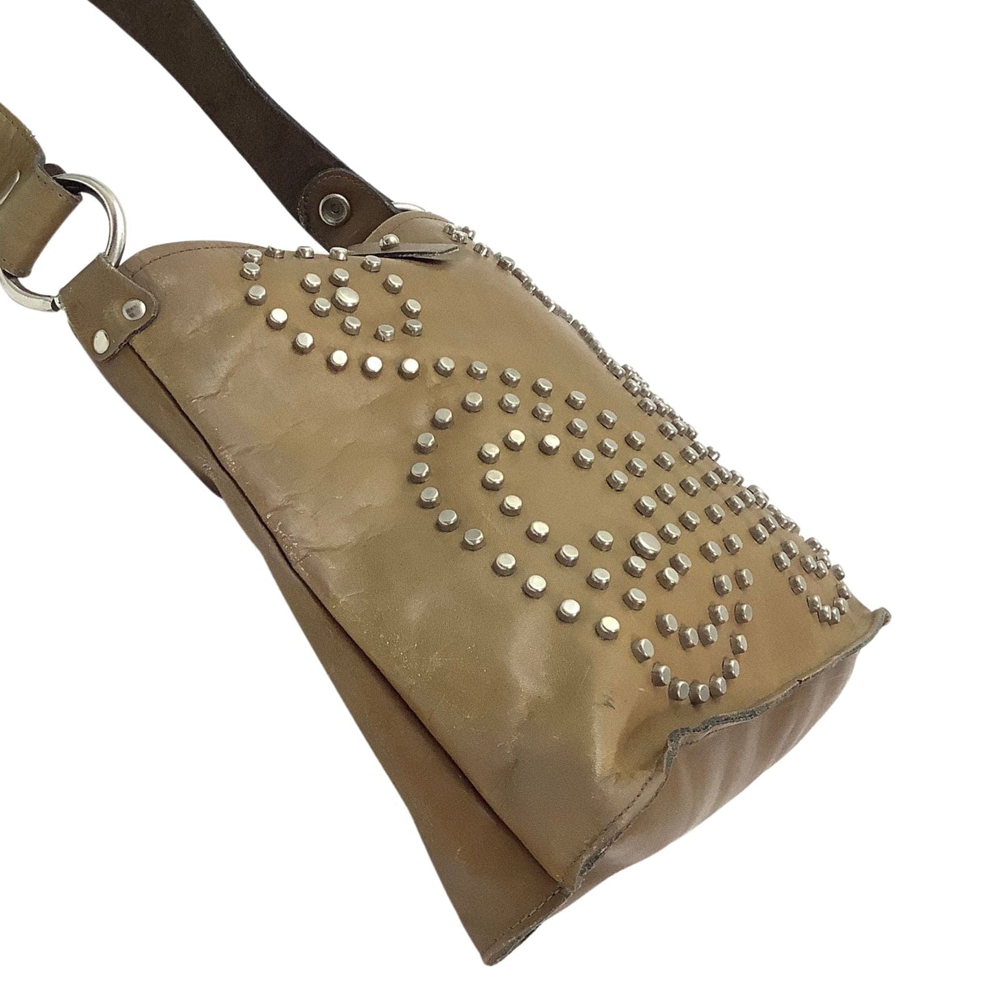 1970s Western Studded Bag Tan / Leather / Vintage 1970s