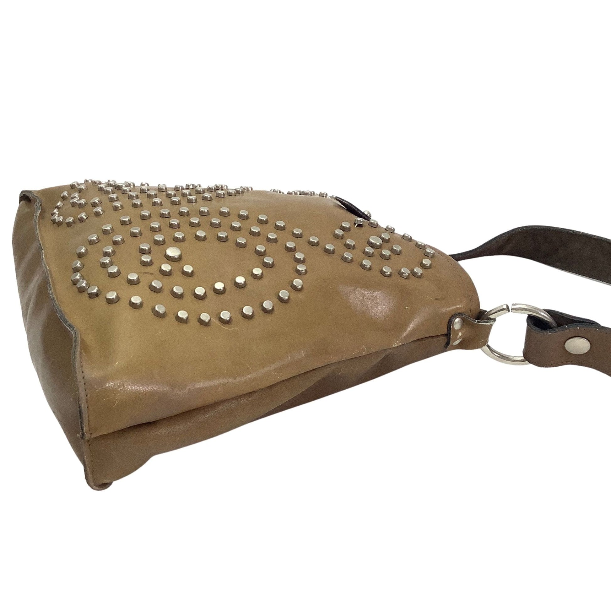 1970s Western Studded Bag Tan / Leather / Vintage 1970s