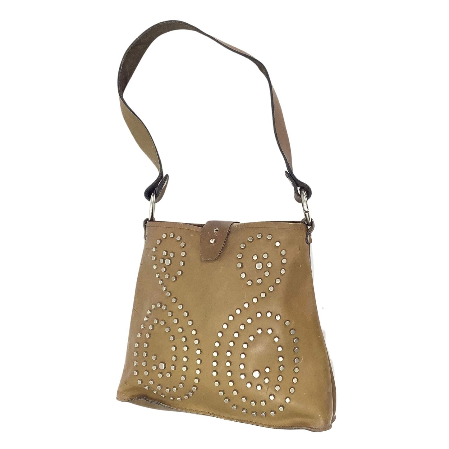 1970s Western Studded Bag Tan / Leather / Vintage 1970s