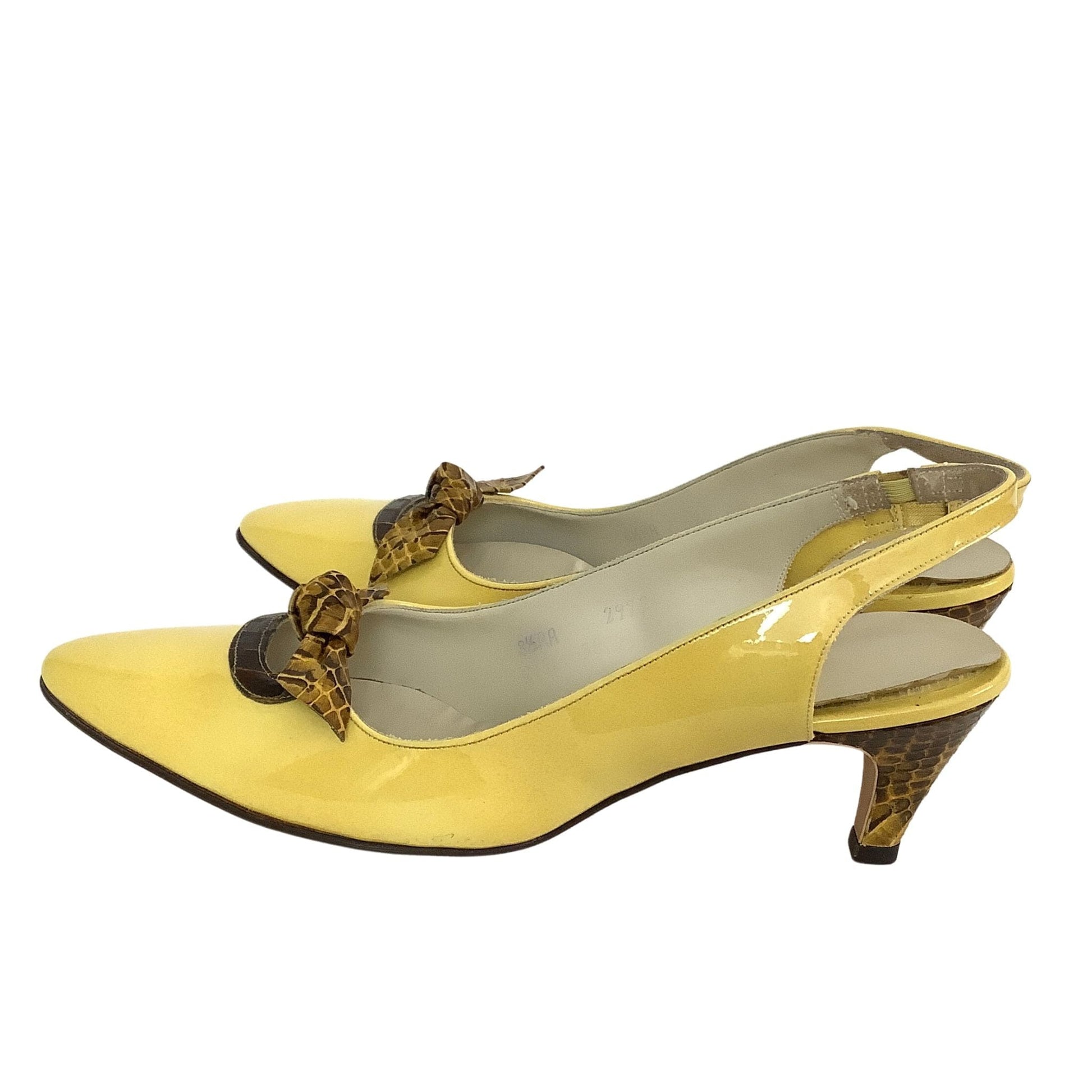 1970s Yellow Heels 8 / Yellow / Classic